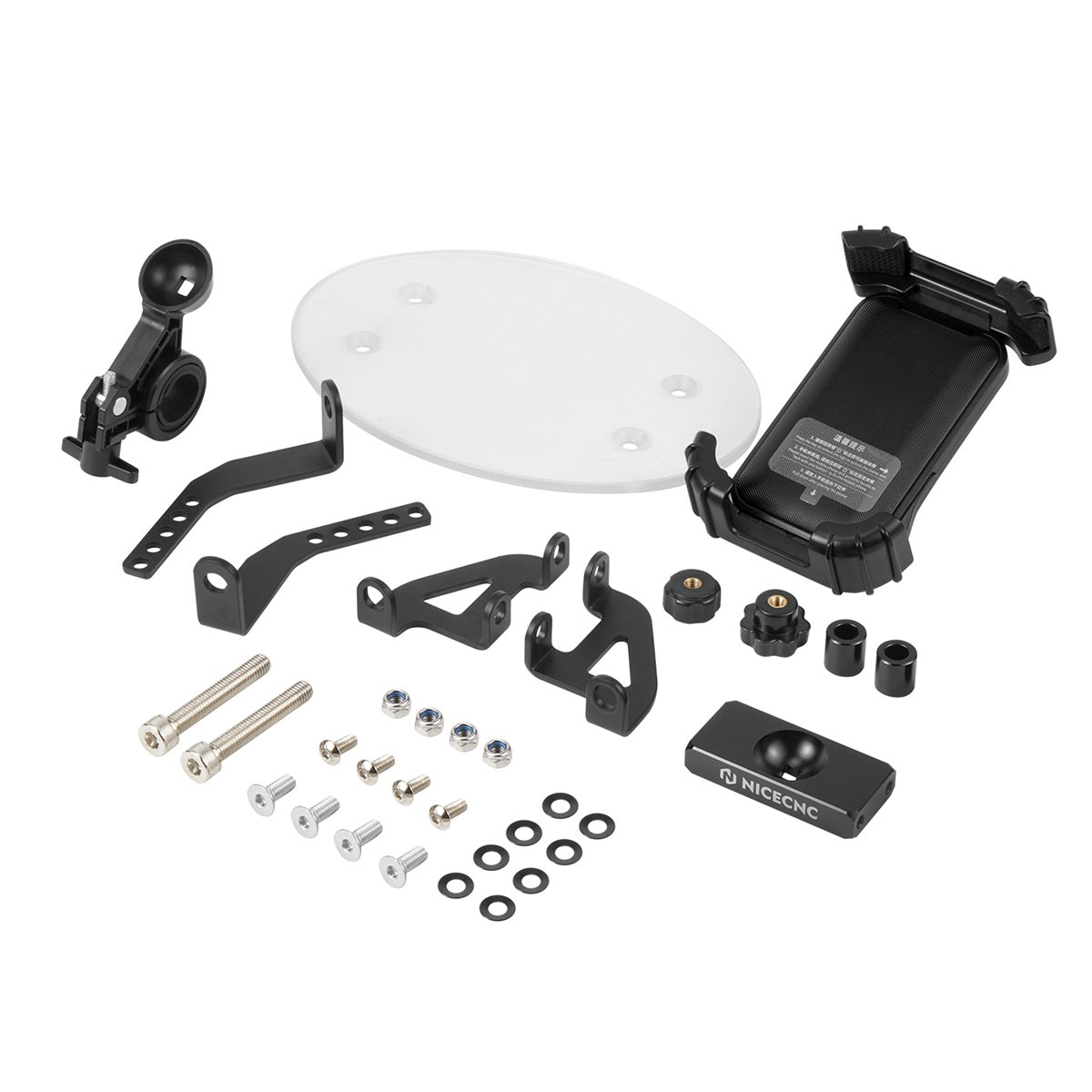 Einstellbare Telefon Halter Halterung w/Nummer Platte Für Harley Sportster S