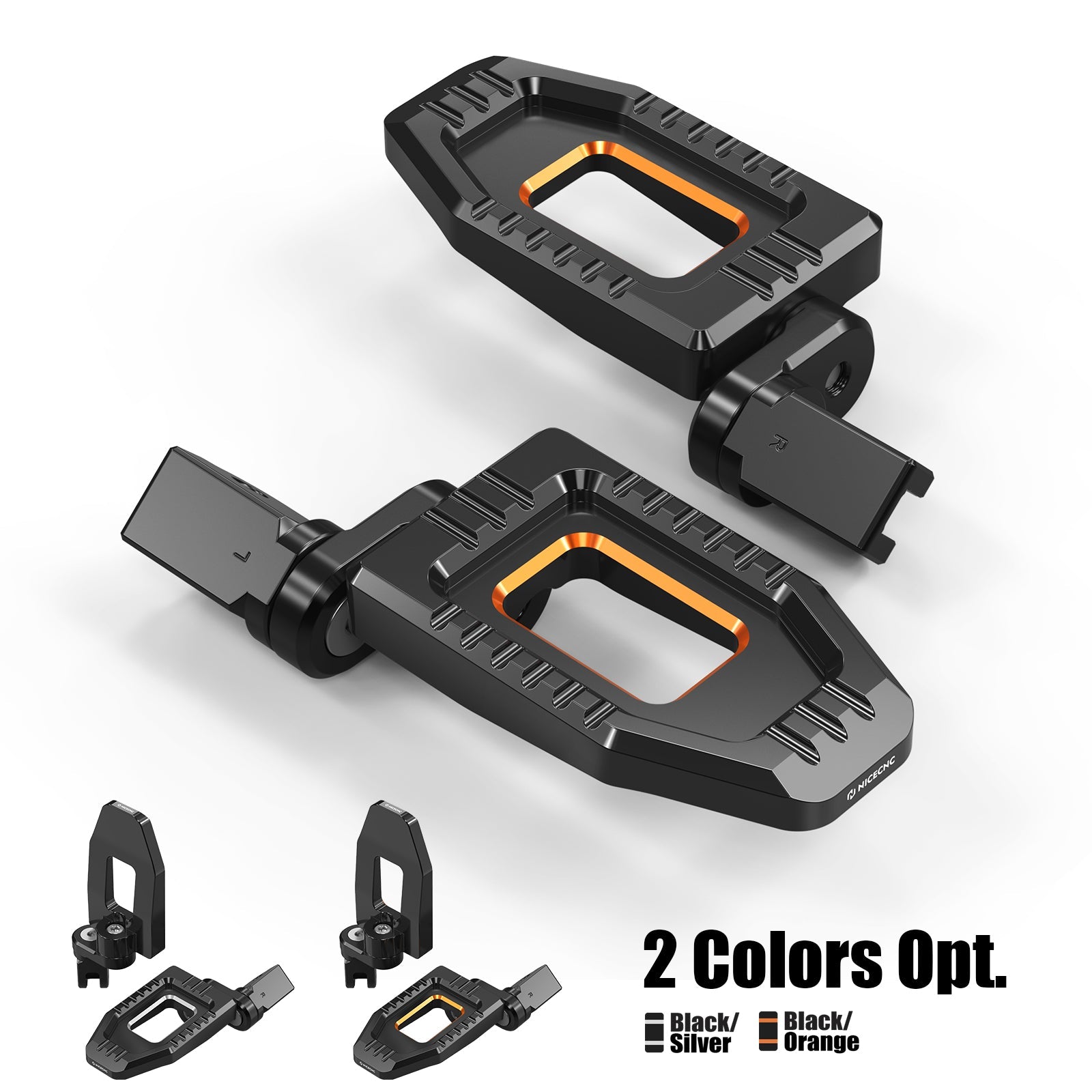 Verstellbare größere Fahrerfußrasten für Harley Street Bob Low Rider Softail Sportster S