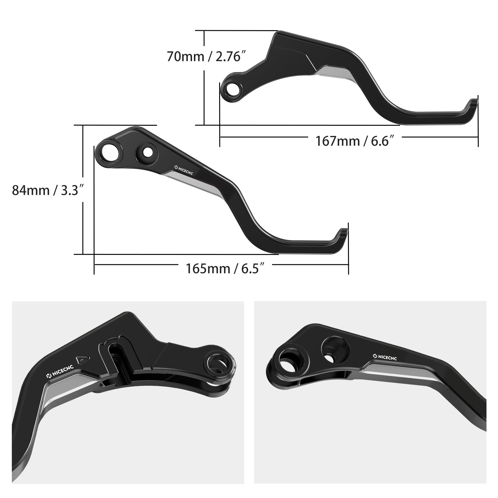 Shorty 2-Finger Brems und Kupplungshebel für Harley Sportster S Pan America Nightster