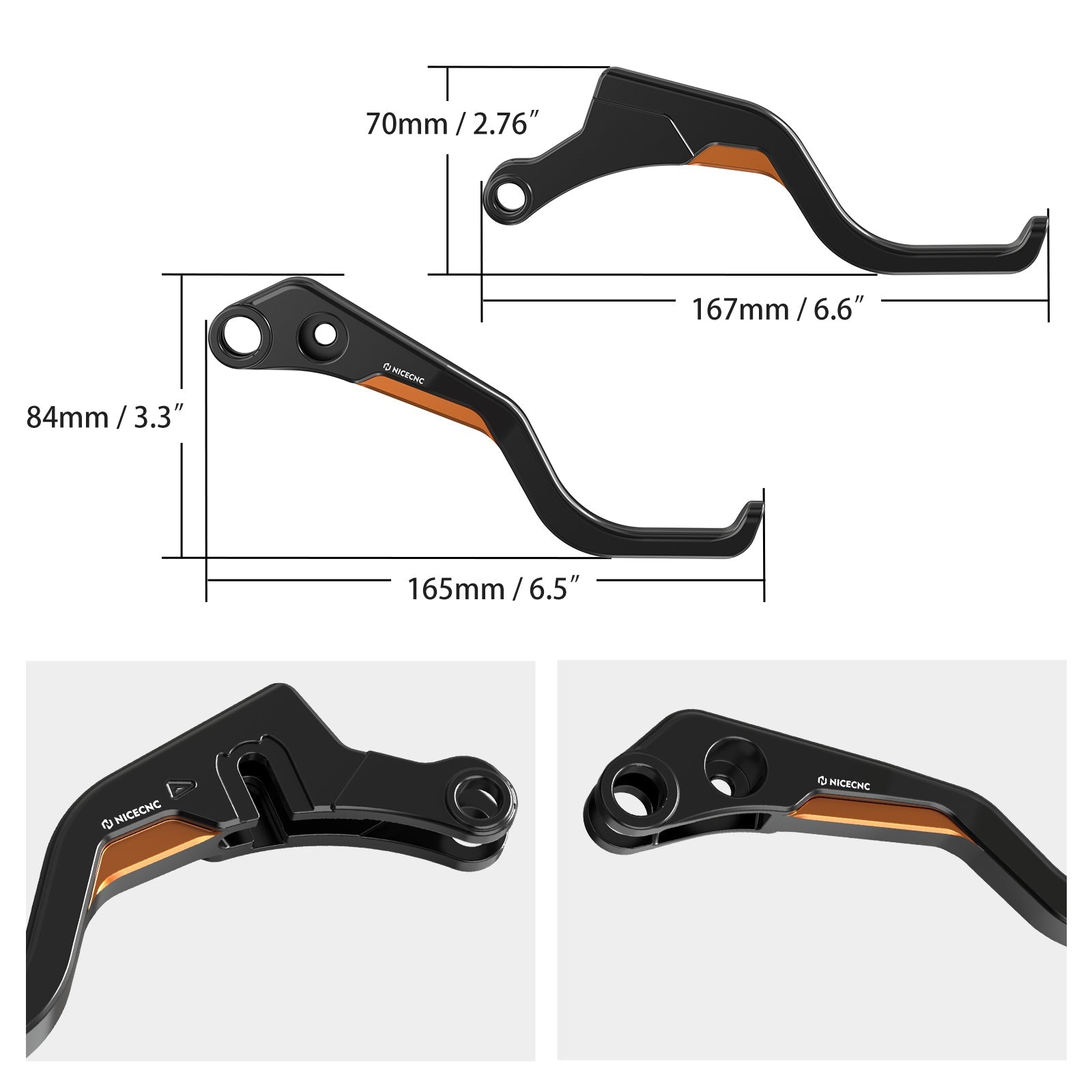 Shorty 2-Finger Brems und Kupplungshebel für Harley Sportster S Pan America Nightster