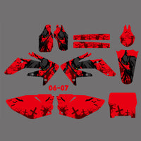 Team Graphics Hintergründe Abziehbilder Aufkleber für HONDA CRF250 2006-2007