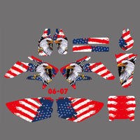 Team Graphics Hintergründe Abziehbilder Aufkleber für HONDA CRF250 2006-2007