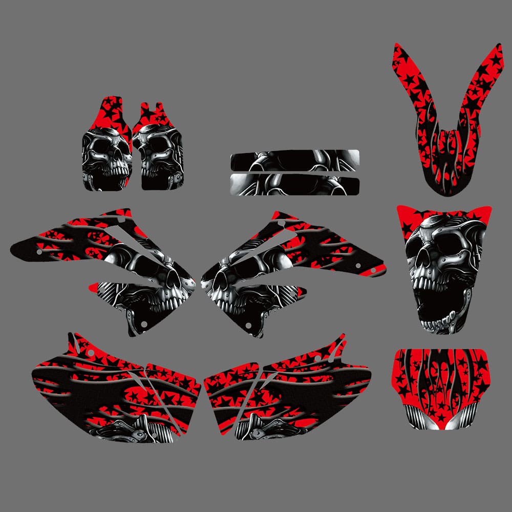 Motorrad-Team-Grafik-Hintergrundaufkleber für Honda CRF450/R 02-04