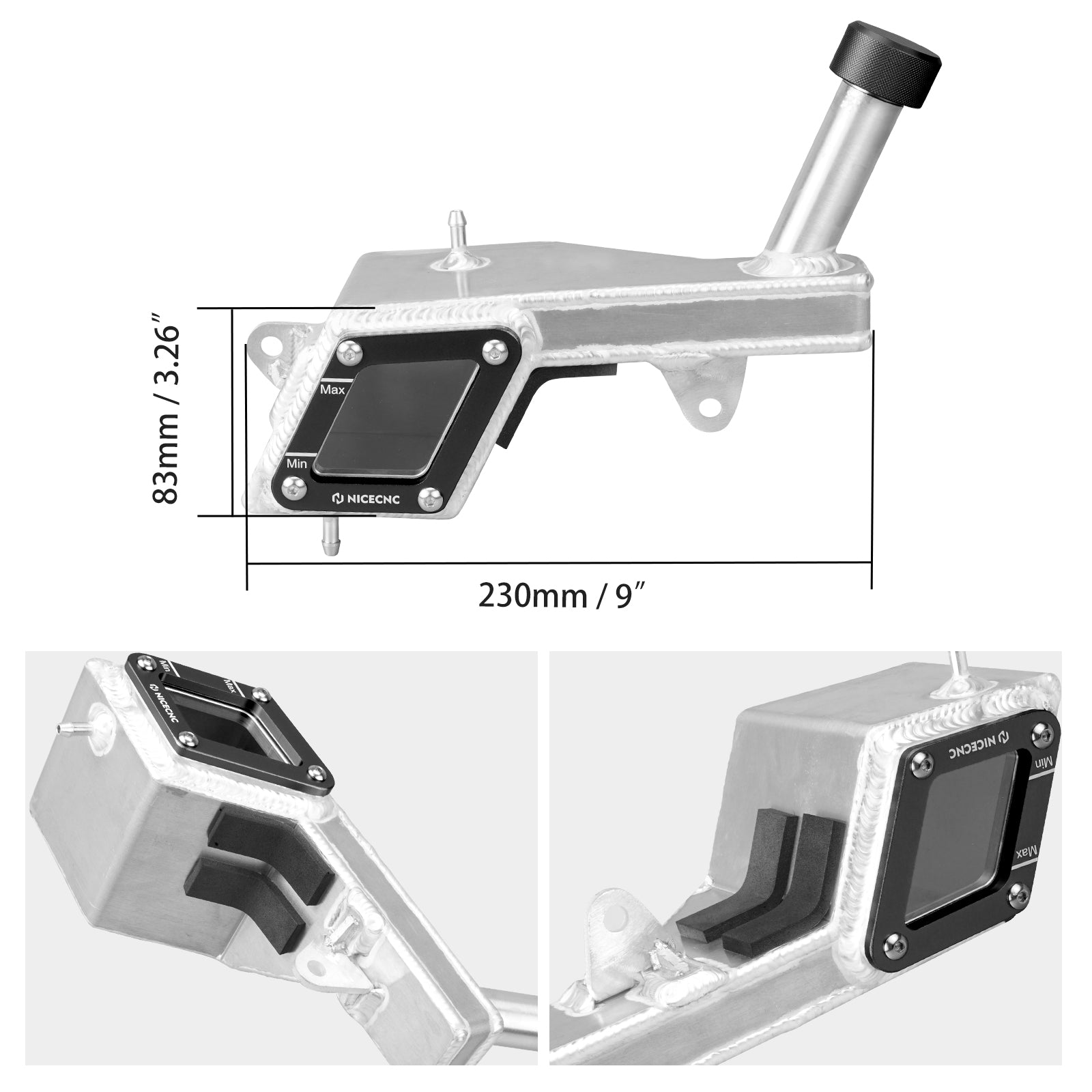 ATV Transparent Kühler Reservoir Recovery Tank für Honda TRX450R TRX450ER