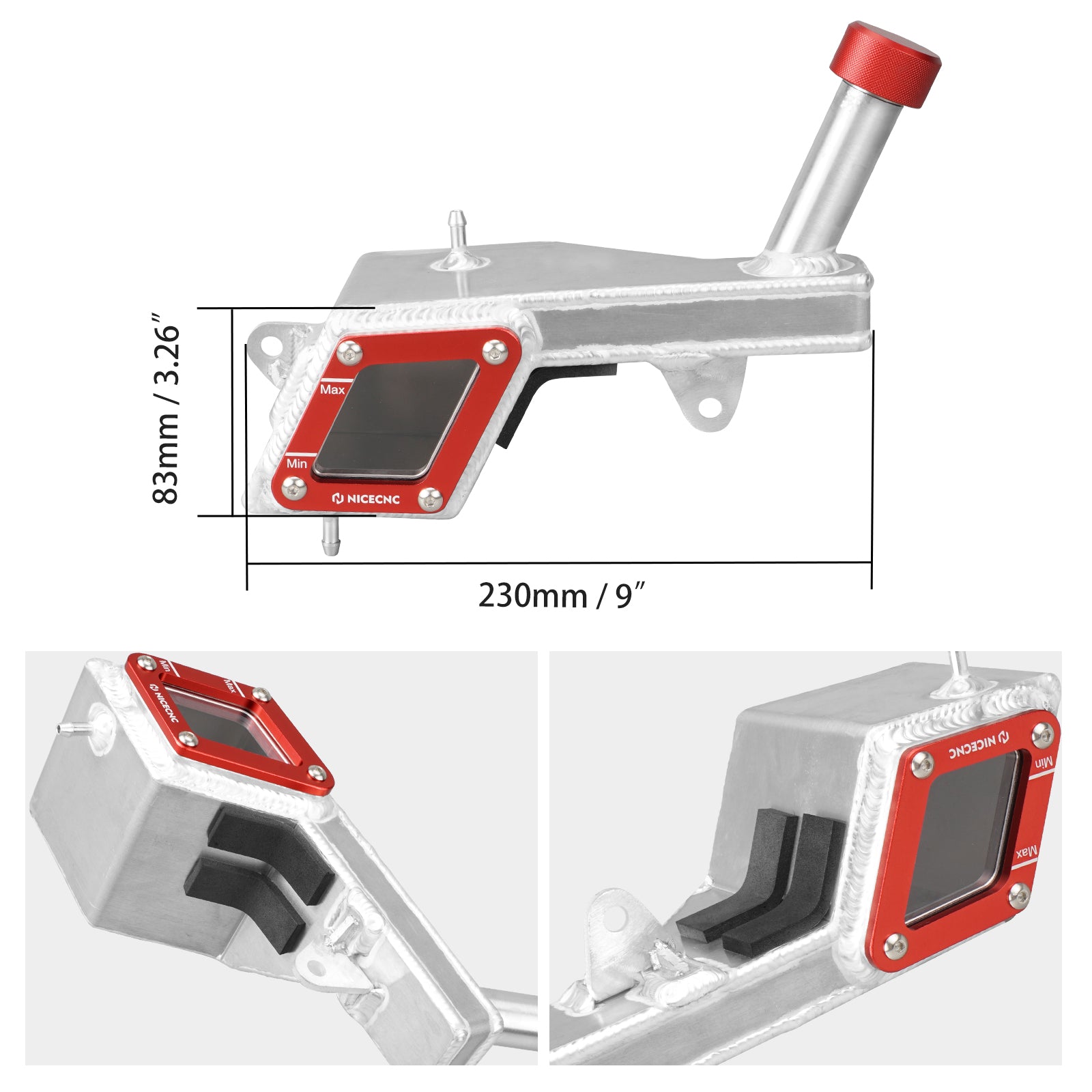 ATV Transparent Kühler Reservoir Recovery Tank für Honda TRX450R TRX450ER