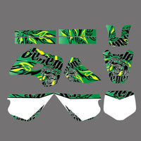 Motorrad Grafiken Hintergrund Volle Aufkleber Aufkleber Kits Für Kawasaki KX80 1994-1997