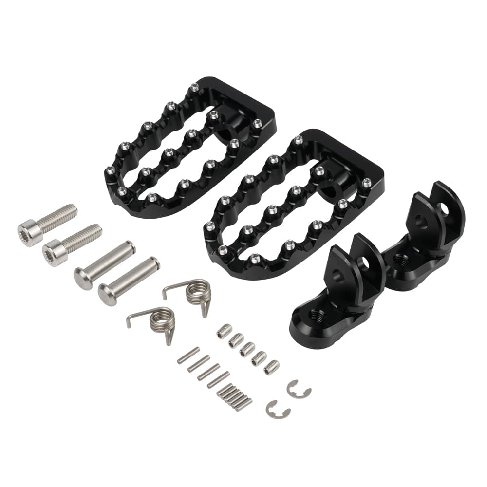 NICECNC Fußrasten Fußstütze Pedale Eloxiert Für Kawasaki KLR650 1987-18 Aluminum