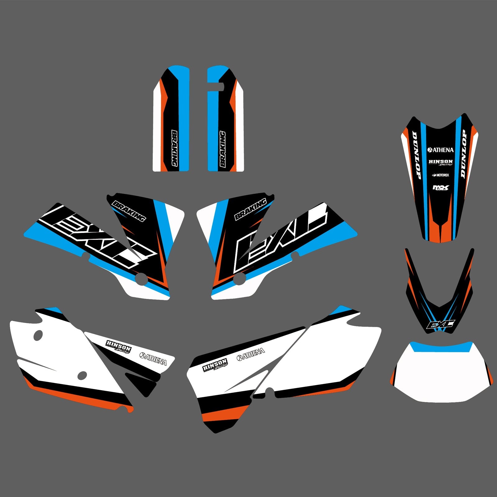 Motorrad grafiken für KTM 125 200 250 300 350 400 450 525 EXC 2004