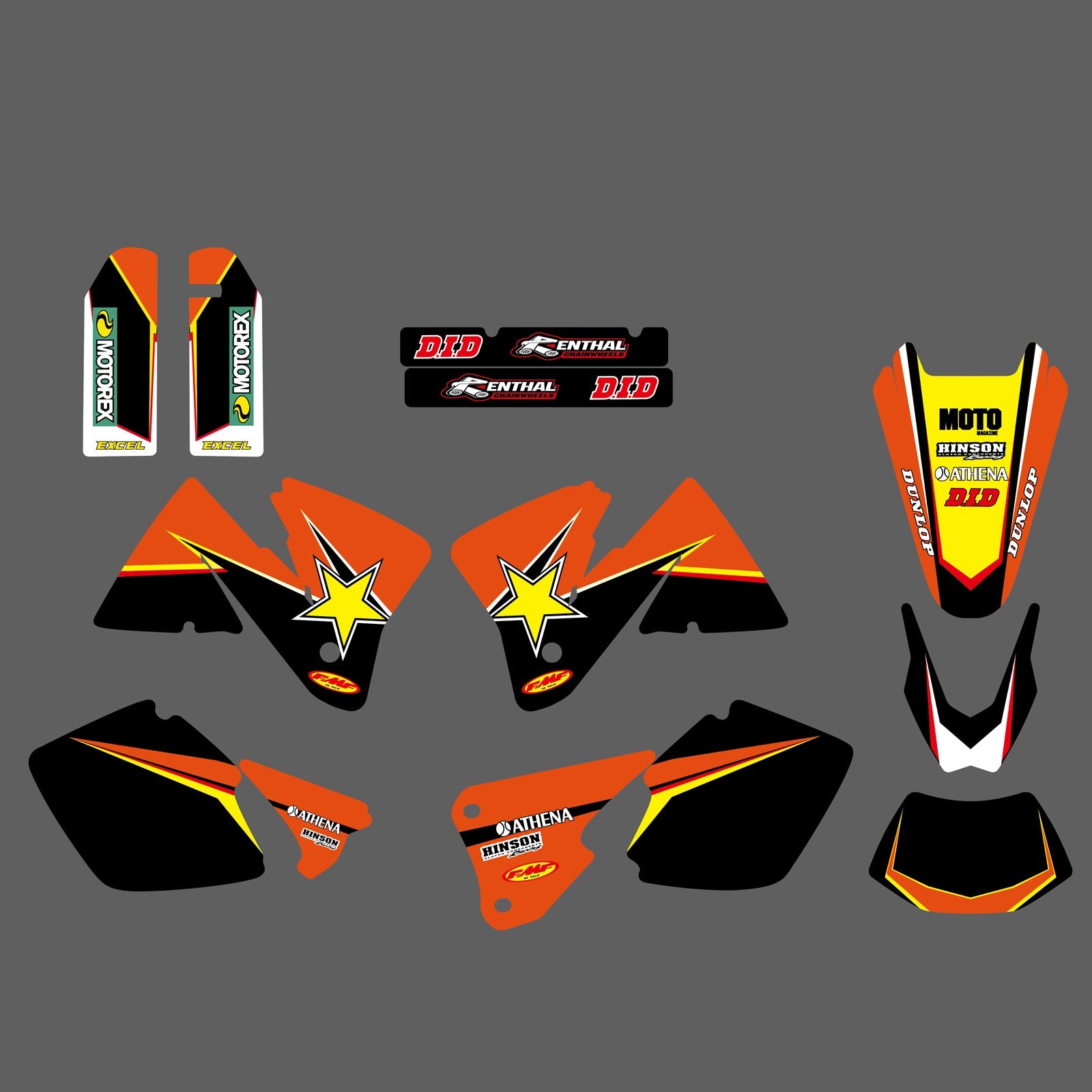 Motorrad Volle Grafik Aufkleber Aufkleber Für KTM EXC 2001-2002