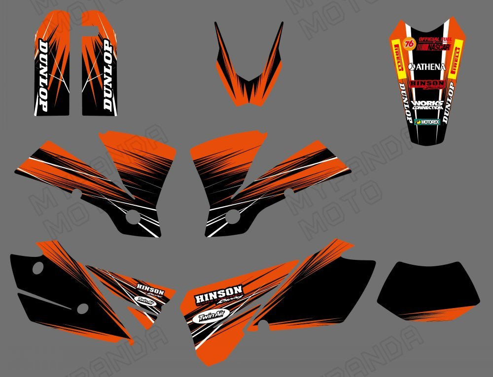 Motorrad-Aufkleber-Set für KTM EXC 2004