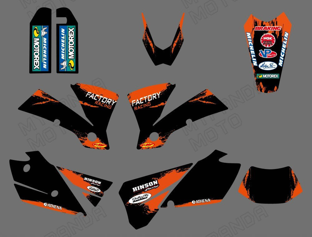 Motorrad-Aufkleber-Set für KTM EXC 2004