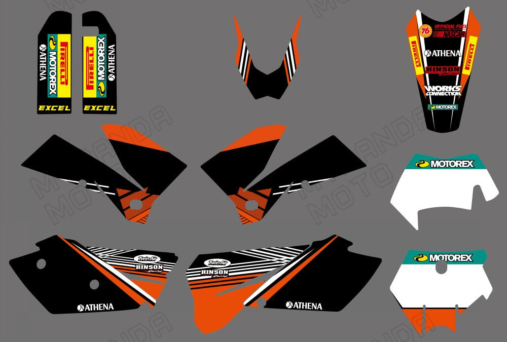 Motocross-Aufkleber für KTM EXC 2005-2007