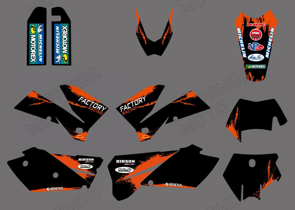 Motocross-Aufkleber für KTM EXC 2005-2007