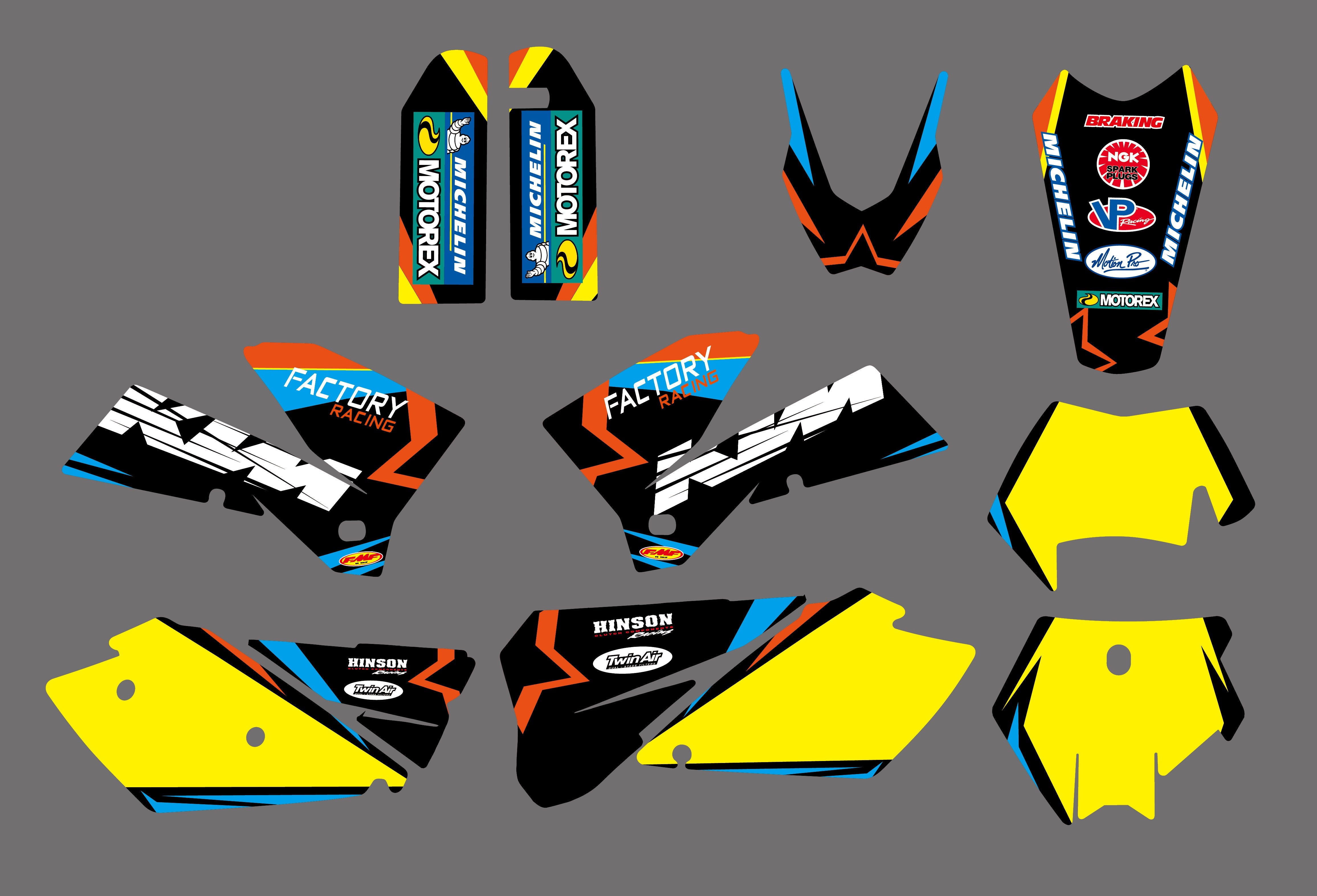 Grafik-Hintergrund-Aufkleber für KTM EXC 2005-2007