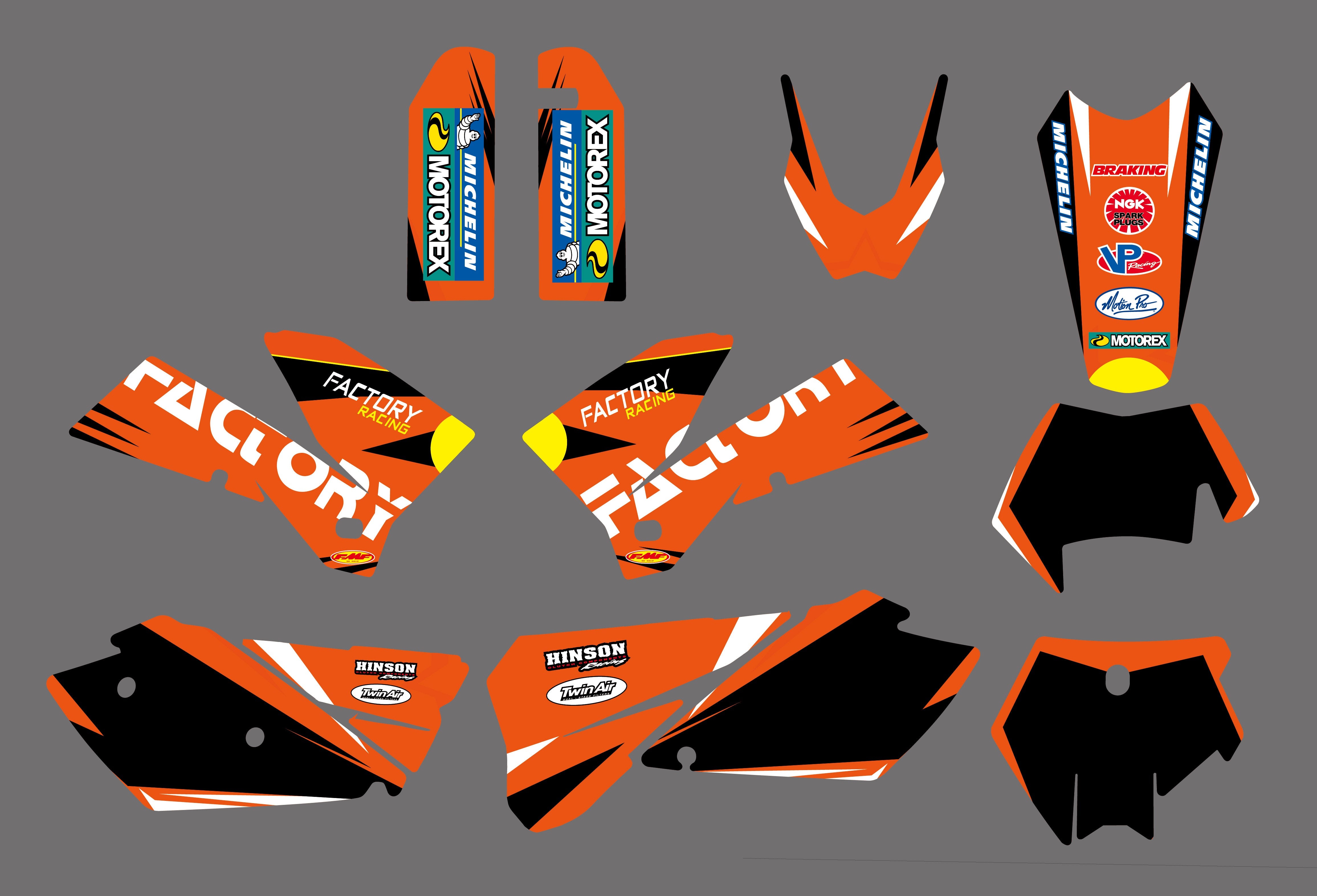 Vollständiges Grafikkit für KTM EXC 2005-2007