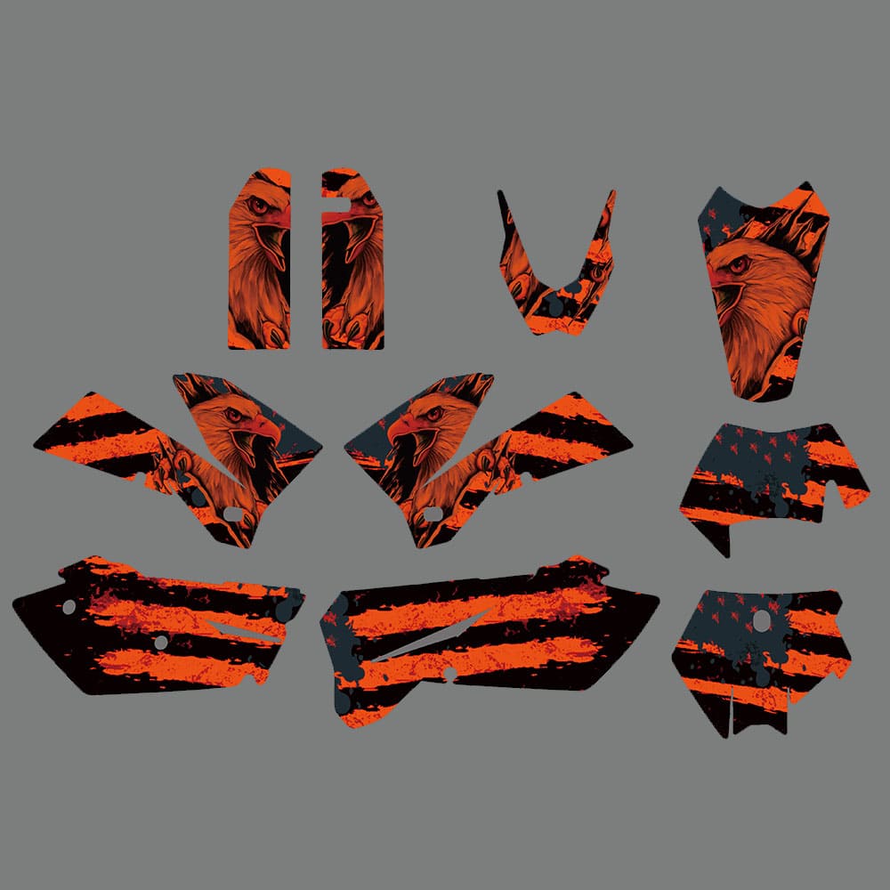 Team Graphics Fahrradaufkleber für KTM EXC 2005-2007