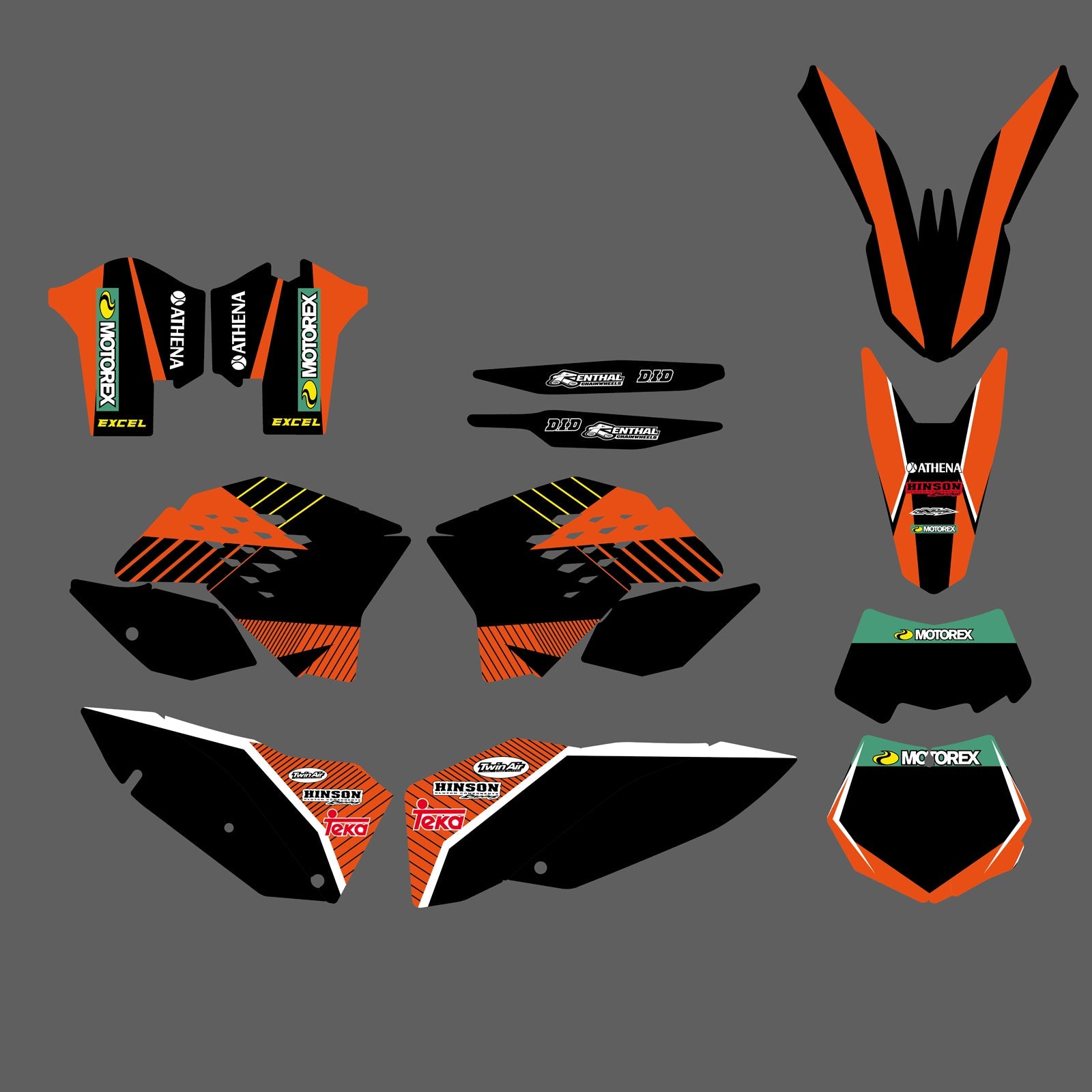 Komplette Aufkleber-Kits für KTM EXC 2008-2011