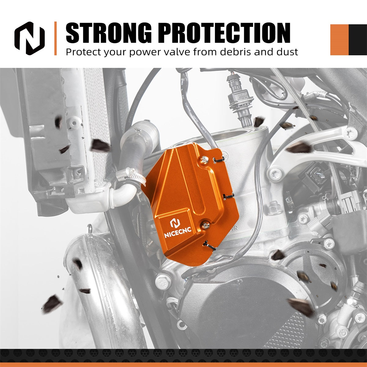 Linker Power-Ventildeckelschutz für KTM 125-300 Husqvarna TC TE TX 2023-2024