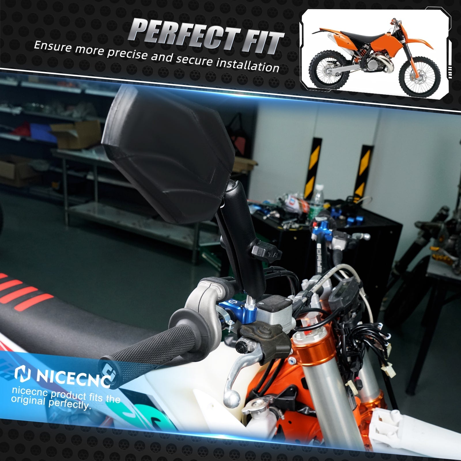 Brems- und Kupplungsgeberzylinder-Lenkerklemmung mit Spiegelhalterung für KTM Husqvarna Gas Gas