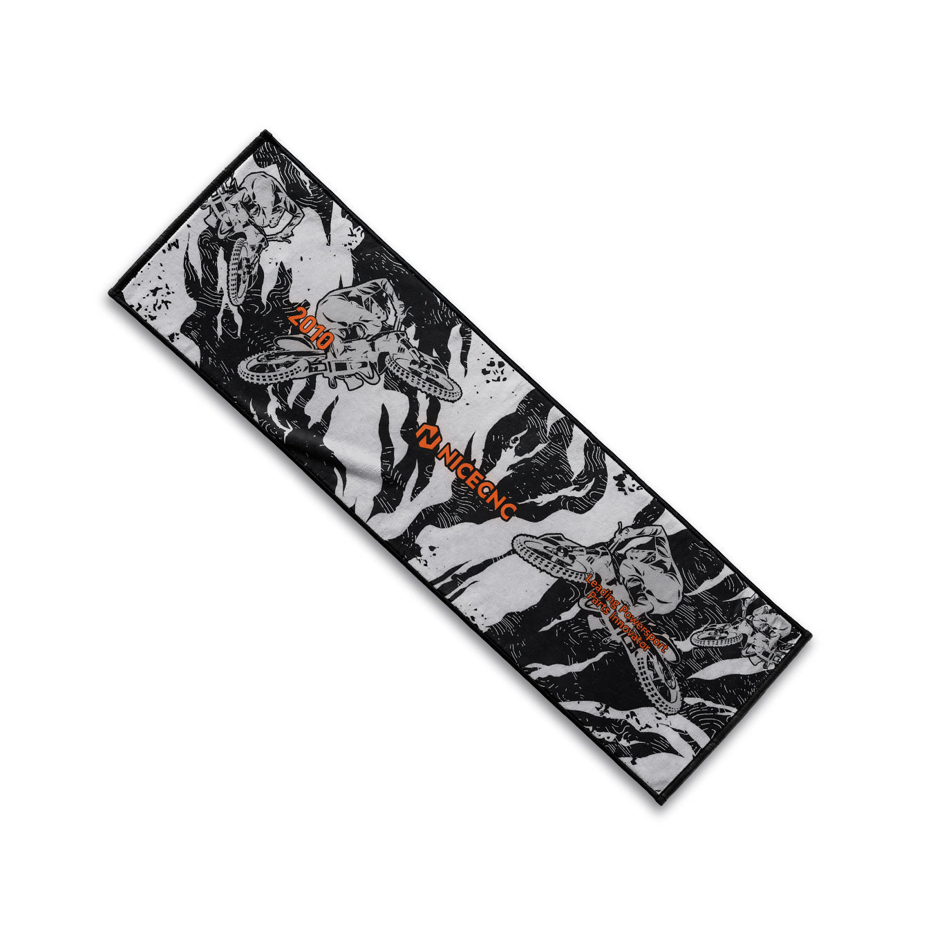 Nicecnc Sporthandtuch | Grau & Schwarz – Racing Series