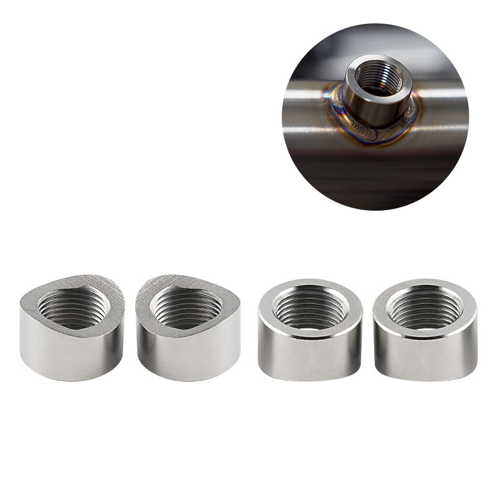 4PCS O2 Sauerstoff Sensor Kurve Kerb Mutter Schweiß Bung M18 * 1,5 304 Edelstahl