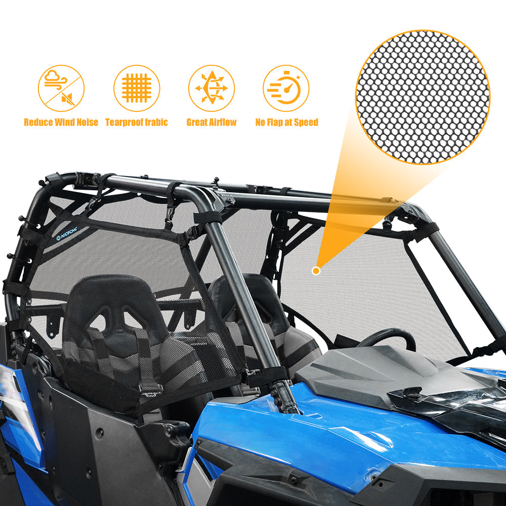3PCS Fenster Net Roll Käfig Mesh Guard Kit Für Polaris RZR PRO XP / XP 4 2020-2023