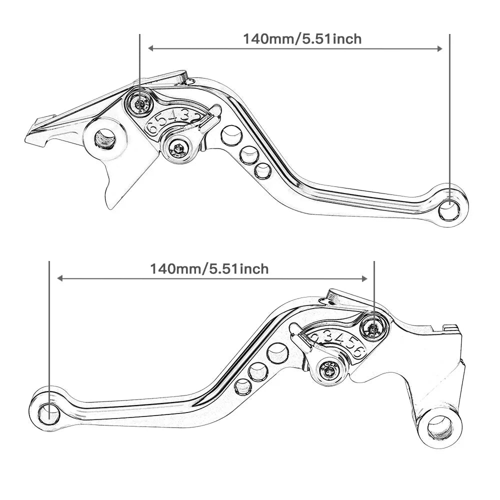 Aluminium Kurze Bremskupplungshebel Für Kawasaki Ducati Aprilia
