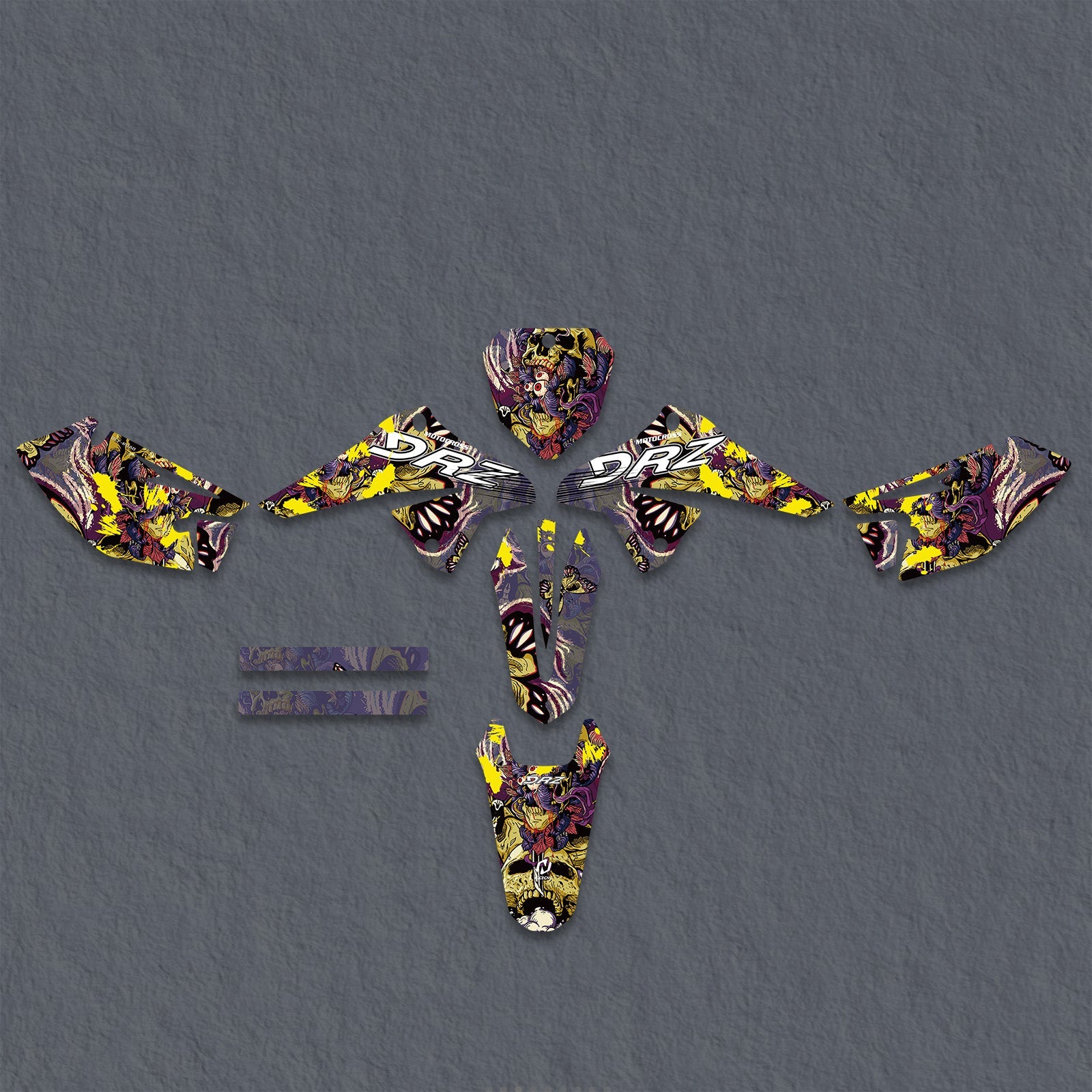 Komplettes Grafik-Aufkleber-Set für SUZUKI DRZ125 2008-2018