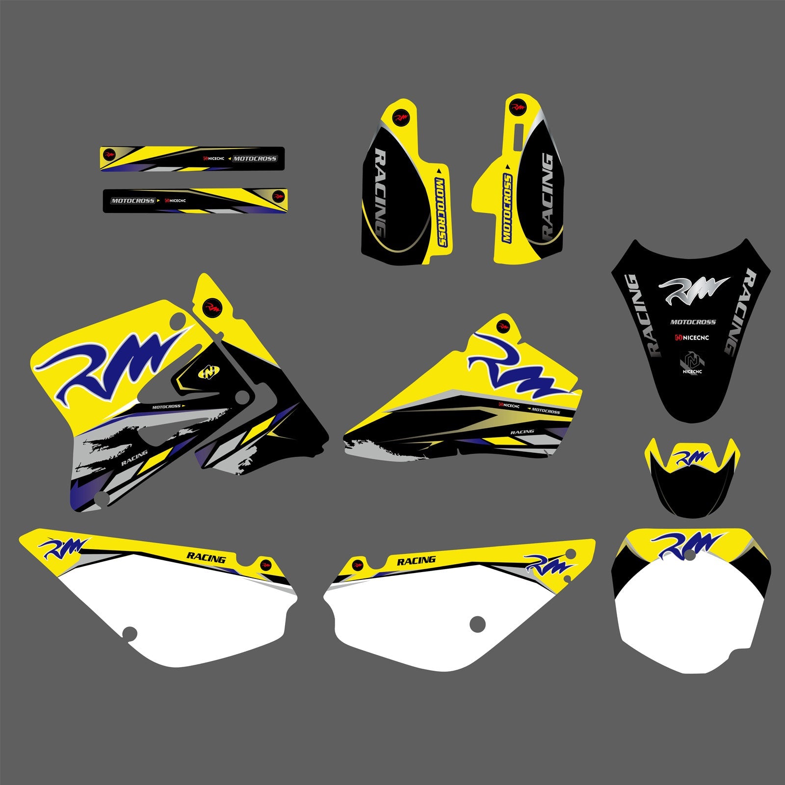 Motorrad-Team-Aufkleber, komplettes Grafik-Set für SUZUKI RM80/RM85 2005–2018