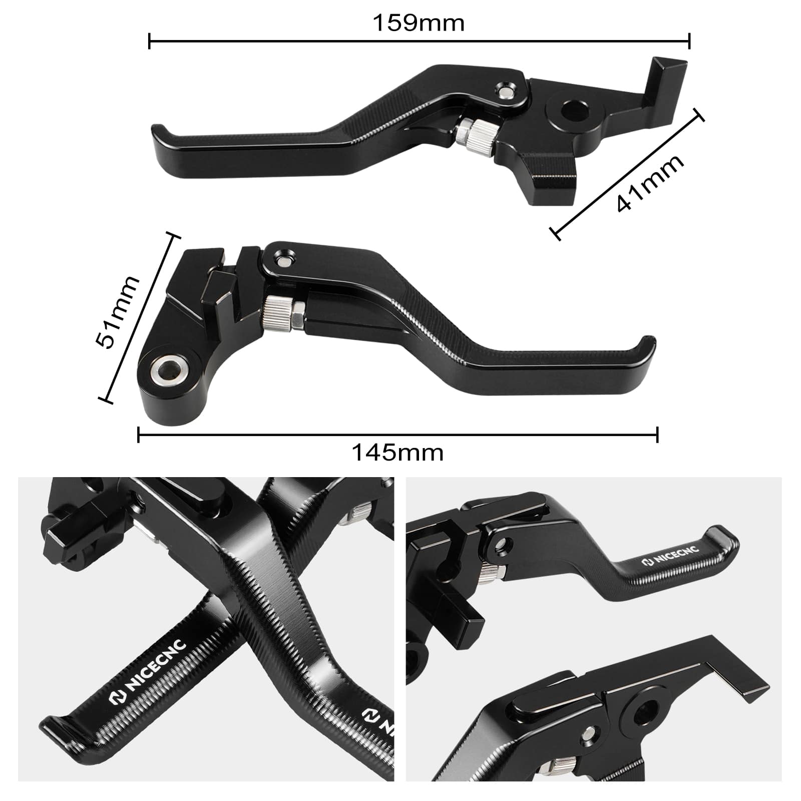 Shorty Bremskupplungshebel für Yamaha Tenere700 / XTZ700 2019-2025 XSR700 2018-2024 MT-07 2018-2020
