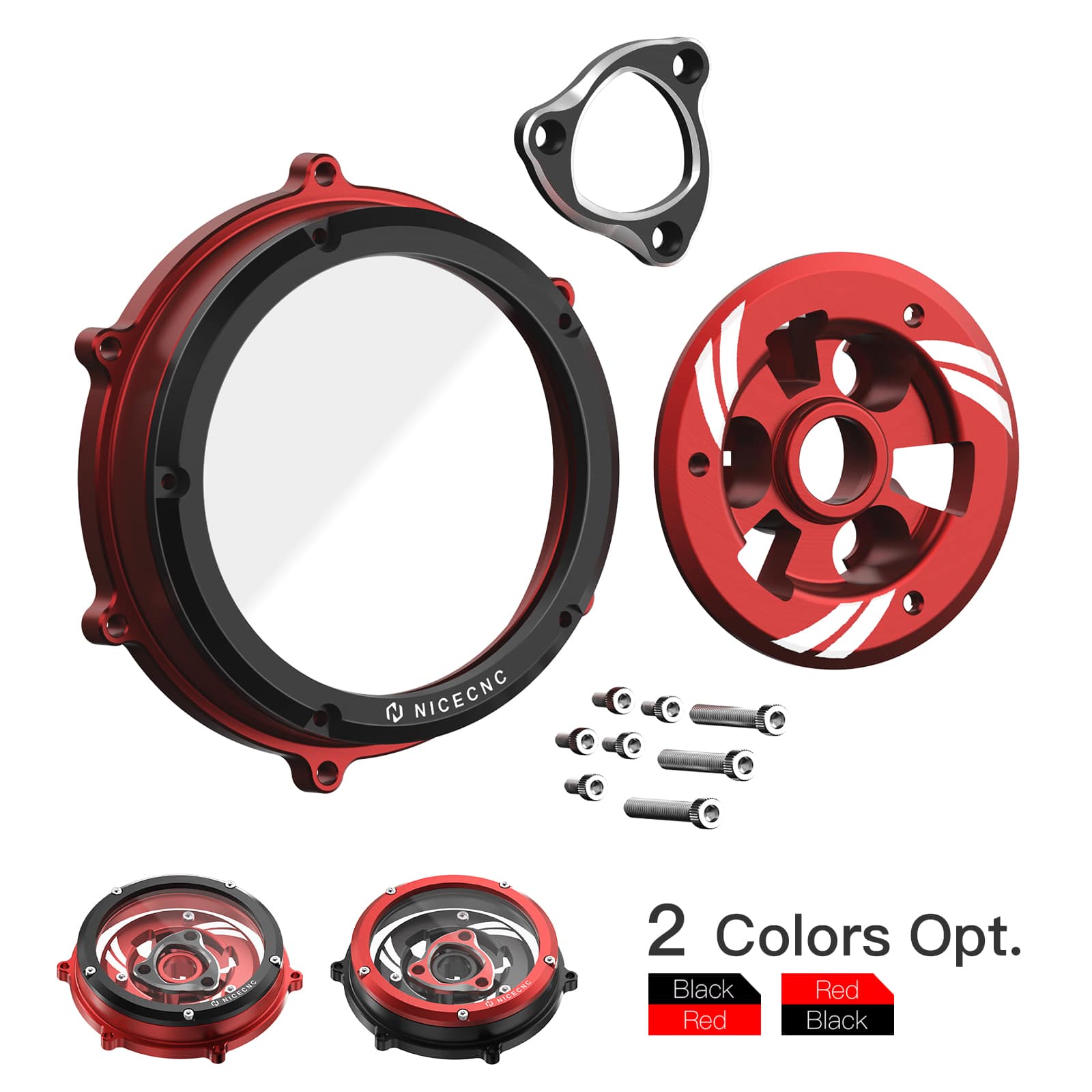 Klare Kupplungsdeckelfederhalter-Druckplatte für Ducati 955 Panigale V2 2020 - 2024