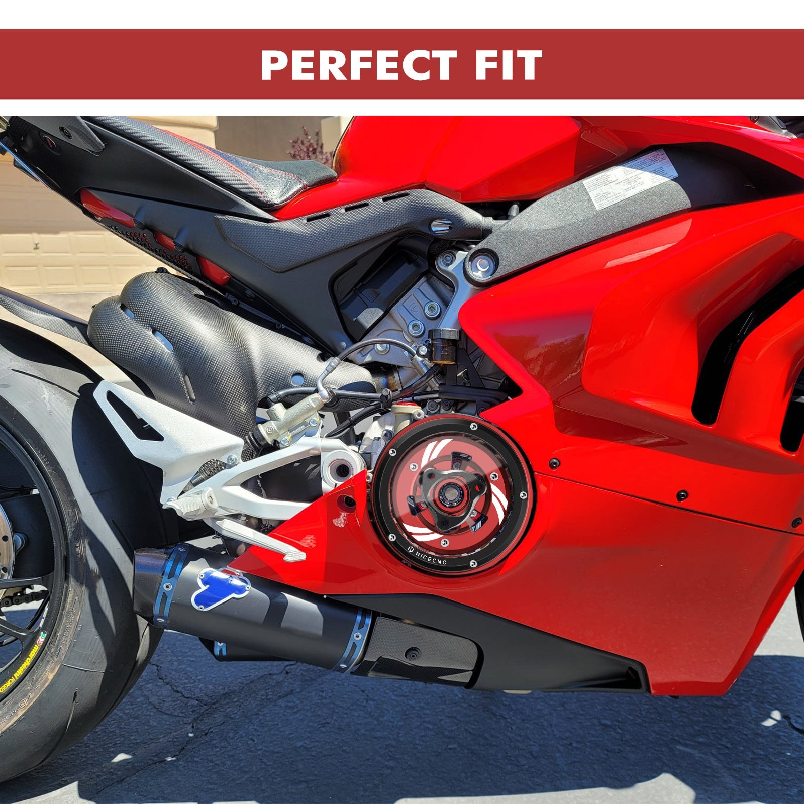 Klare Kupplungsdeckelfederhalter-Druckplatte für Ducati 955 Panigale V2 2020 - 2024