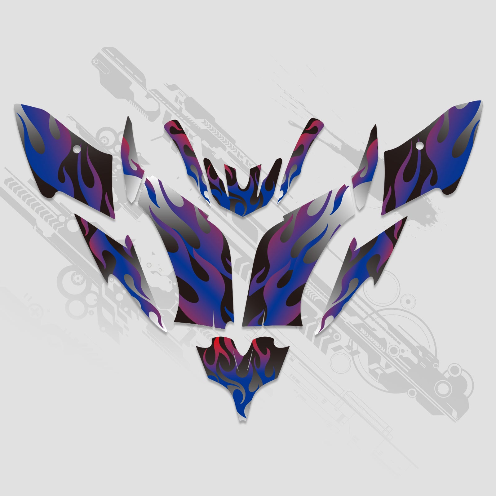 ATV Volle Grafik Aufkleber Set Für YAMAHA Raptor 250 2008-Präsentieren