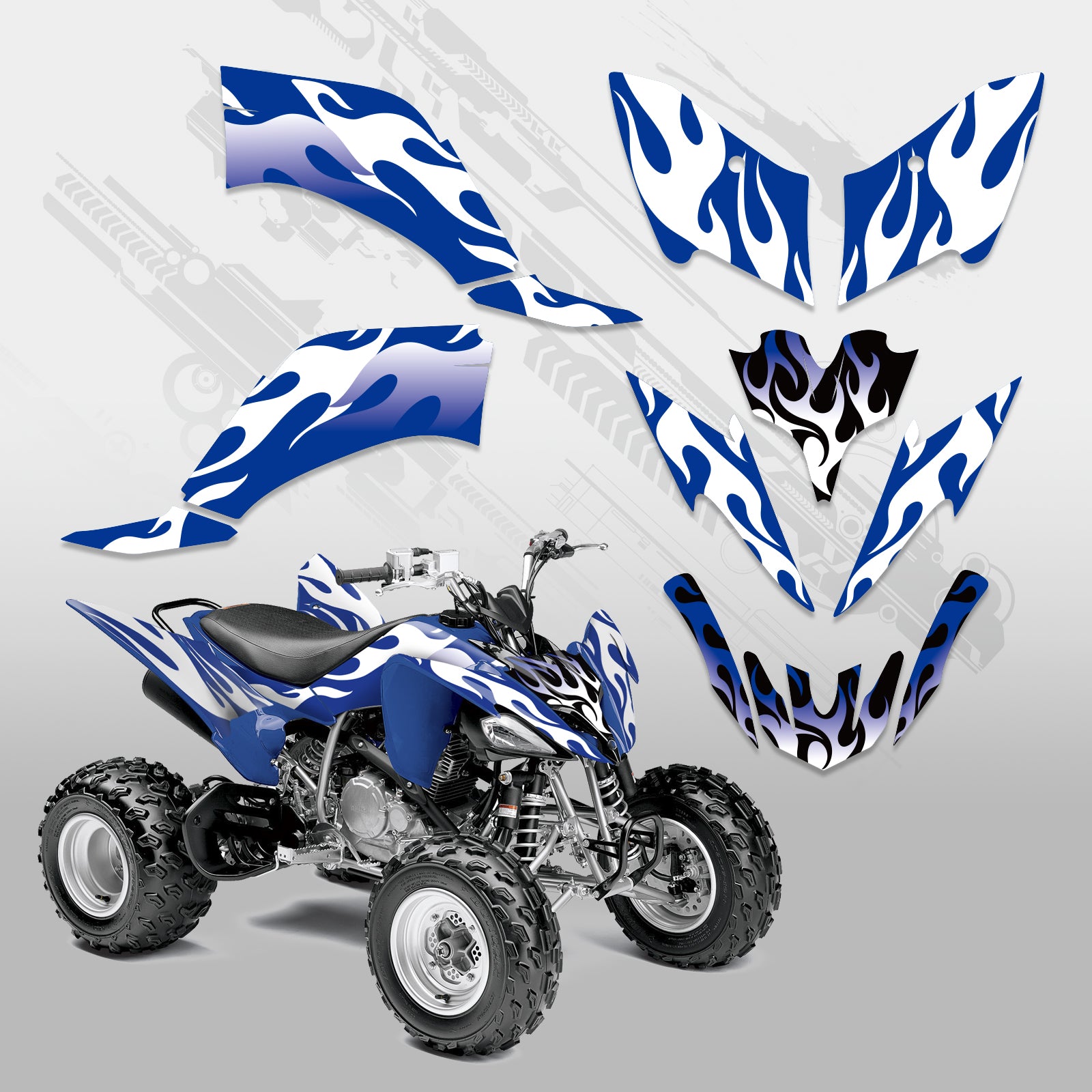 ATV Volle Grafik Aufkleber Kit Für YAMAHA Raptor 250 2008-Präsentieren