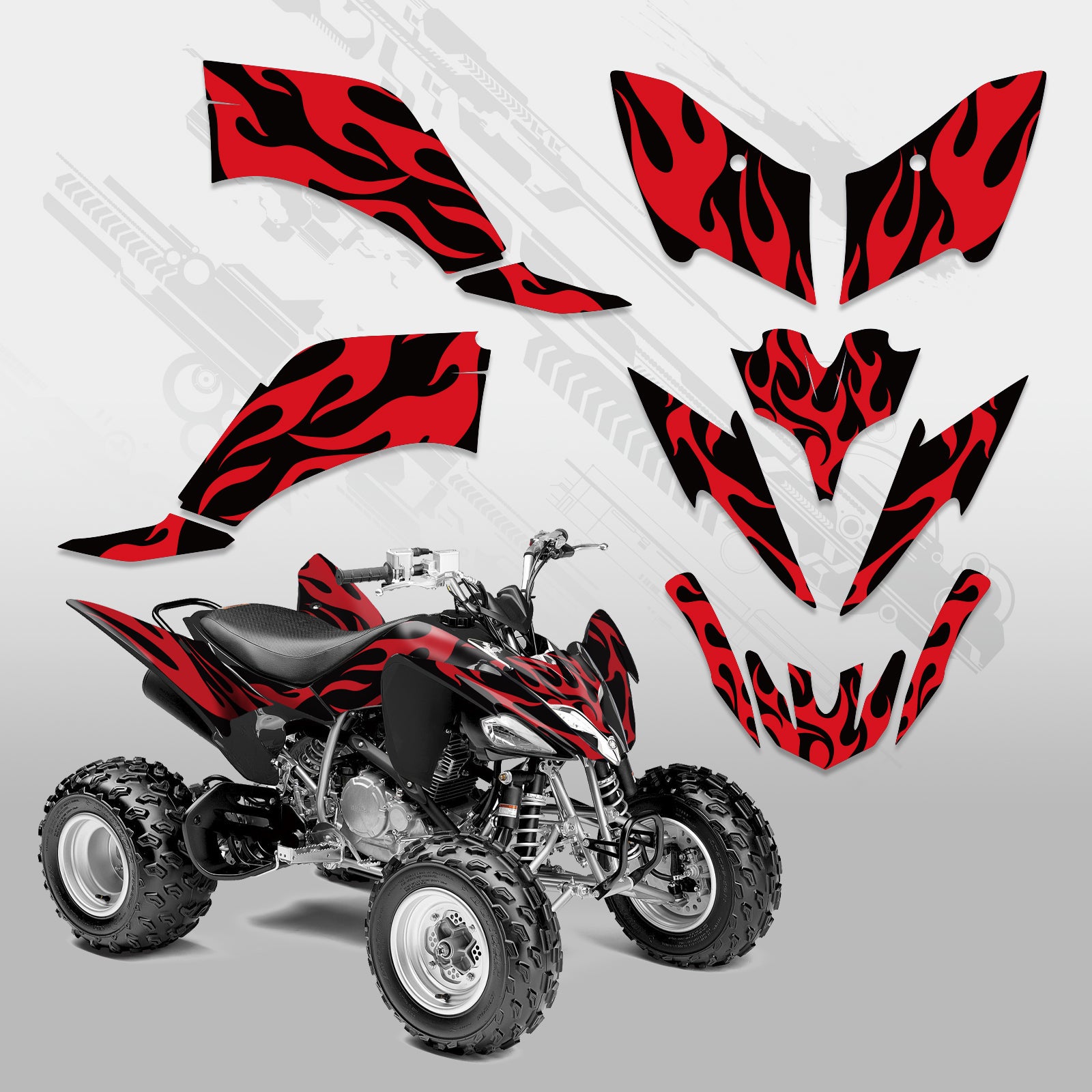 ATV Volle Grafik Aufkleber Kit Für YAMAHA Raptor 250 2008-Präsentieren