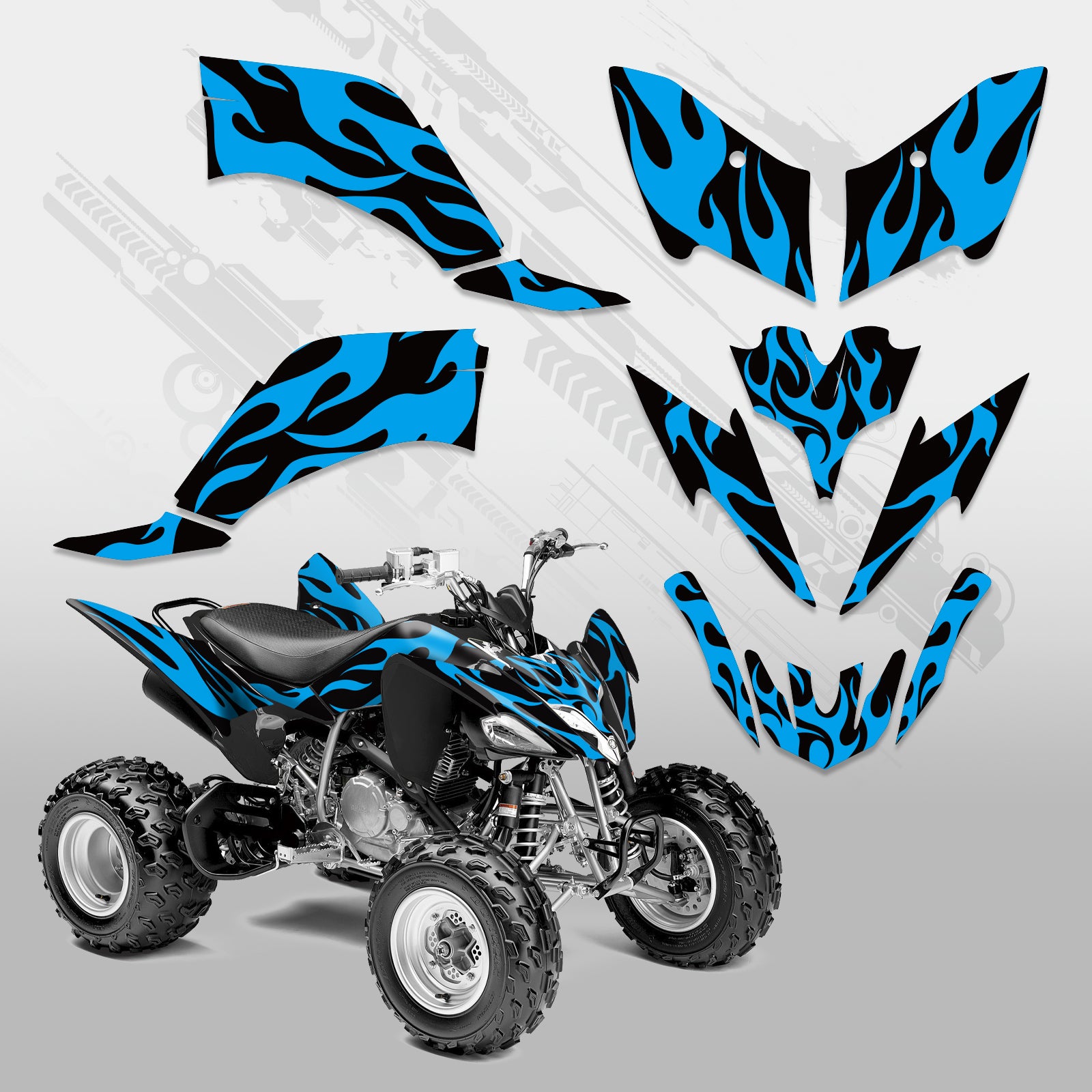 ATV Volle Grafik Aufkleber Kit Für YAMAHA Raptor 250 2008-Präsentieren