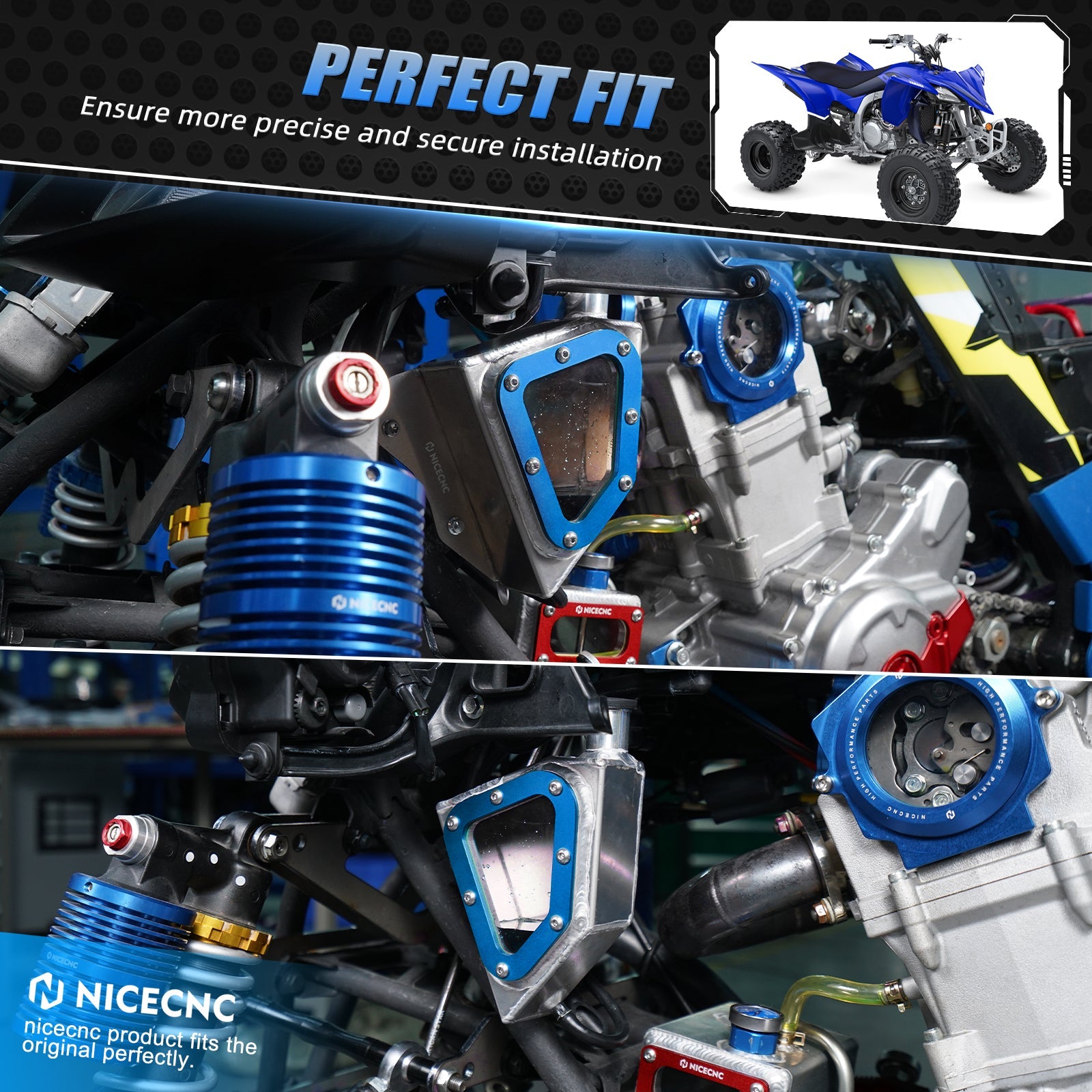 Verbesserter transparenter 2.1L ATV-Öltankkühler für Yamaha Raptor 700 2013-2024