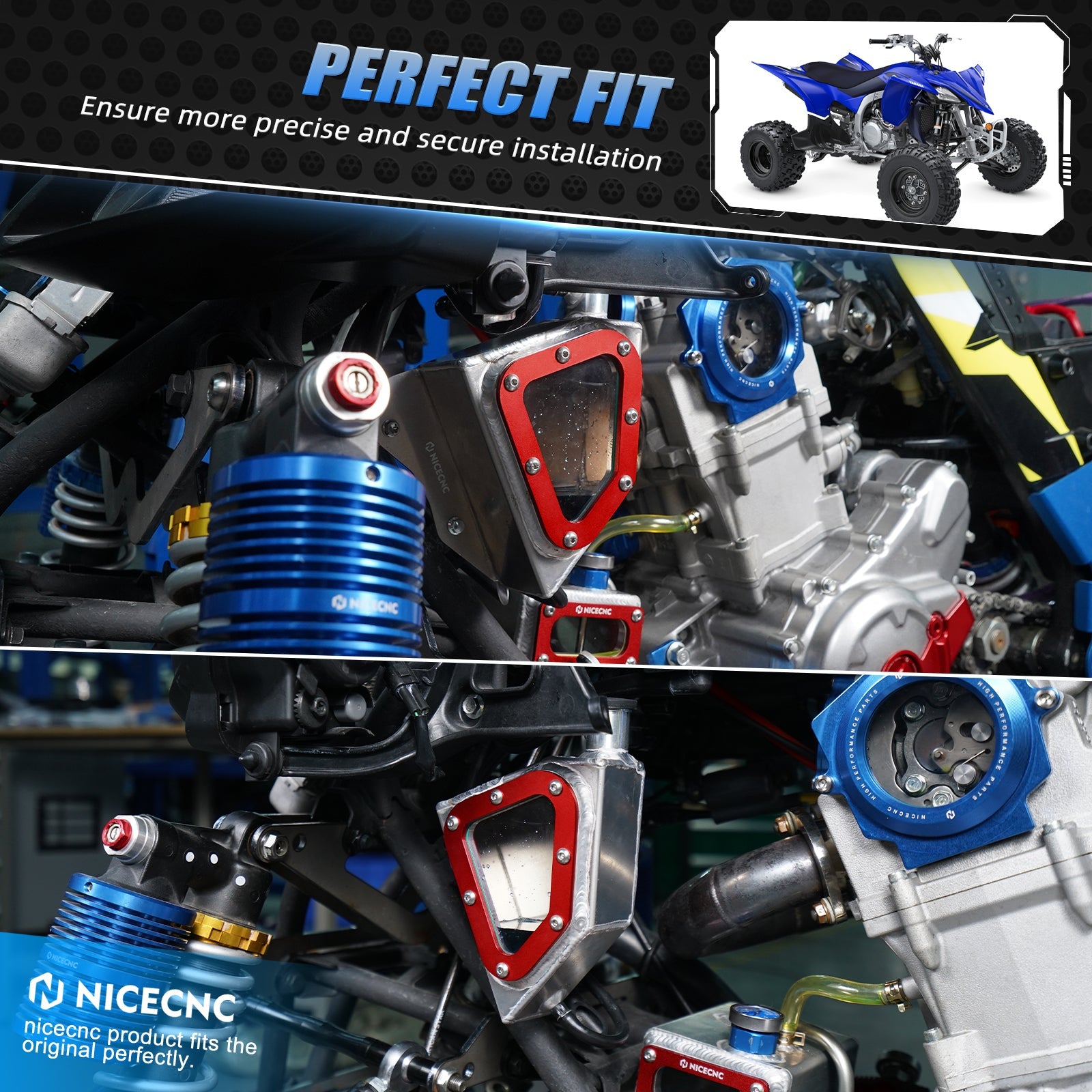 Verbesserter transparenter 2.1L ATV-Öltankkühler für Yamaha Raptor 700 2013-2024