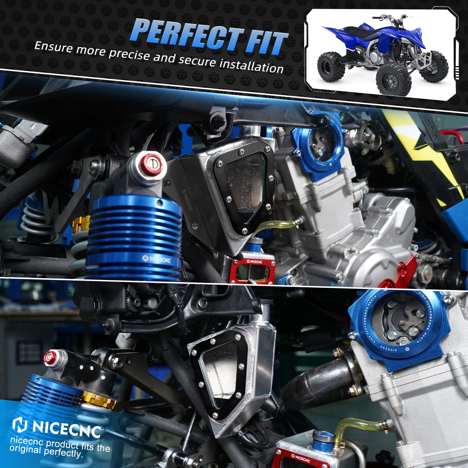 Verbesserter transparenter 2.1L ATV-Öltankkühler für Yamaha Raptor 700 2013-2024