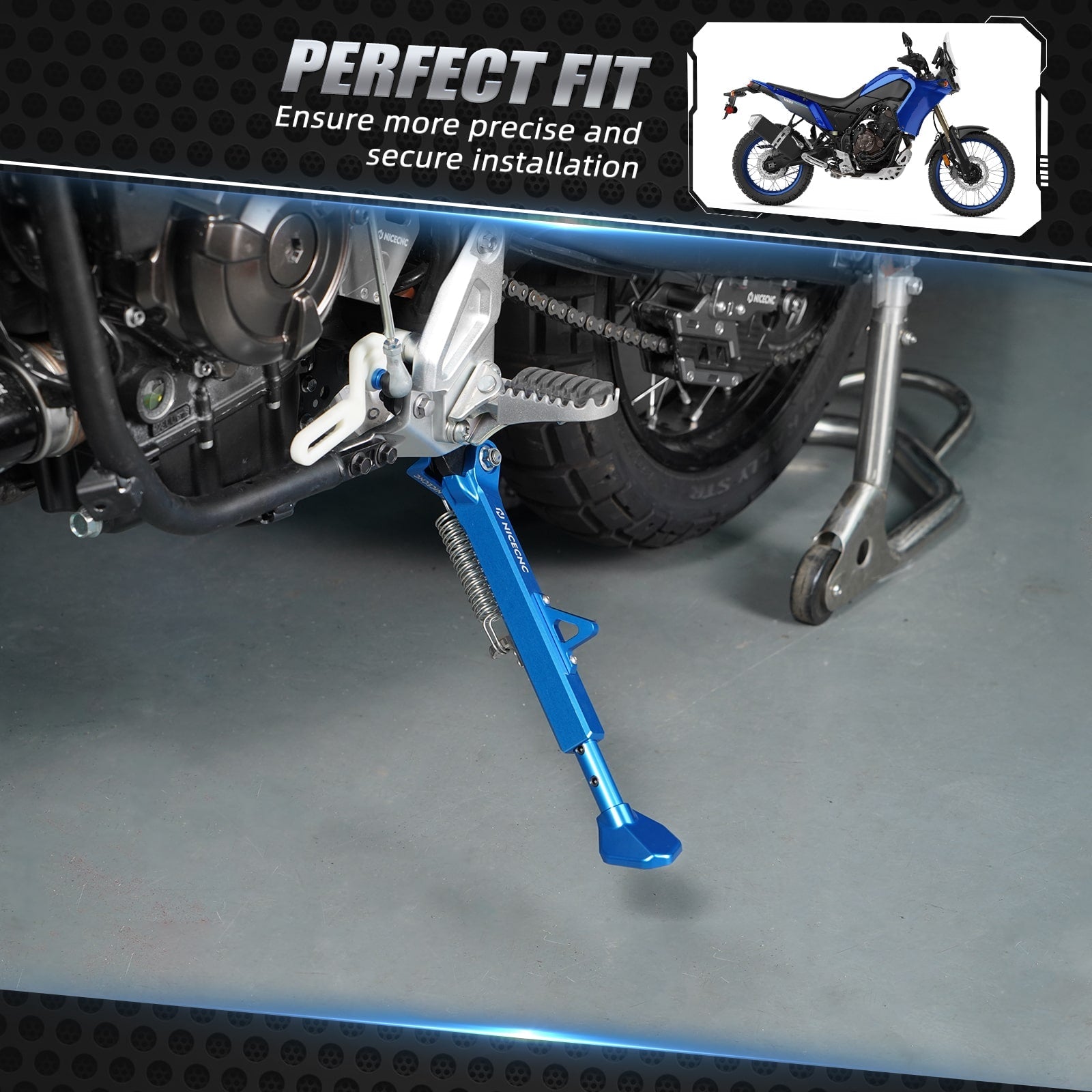 Verstellbarer Seitenständer für Yamaha Tenere 700 / XTZ700 2019-2024 Rally Edition 2020-2024