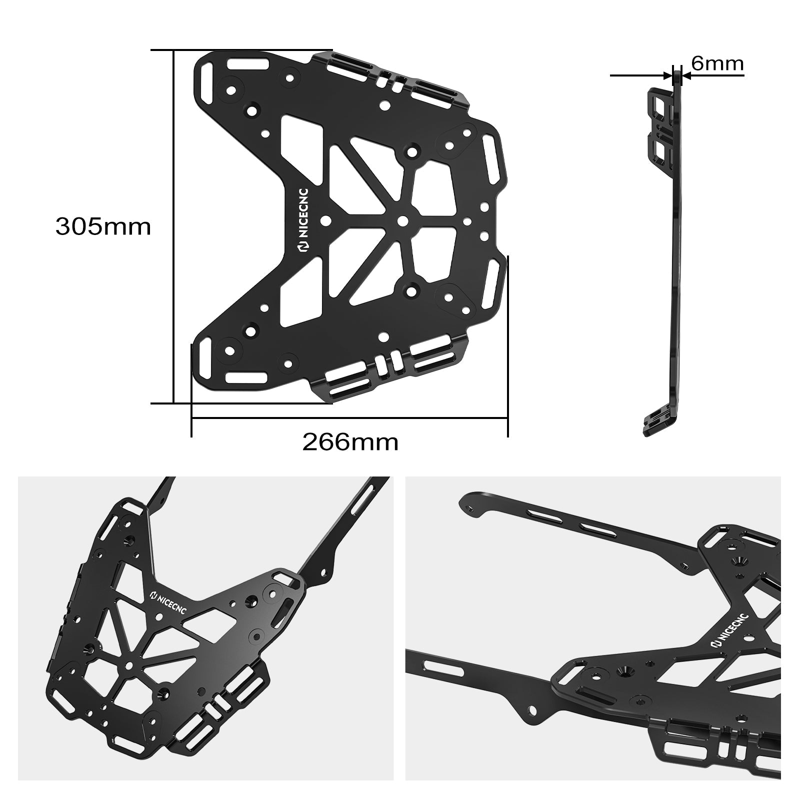 Hinten Gepäckträger Halterung Satteltasche Träger für Yamaha Tenere 700 XTZ700 2019-2024