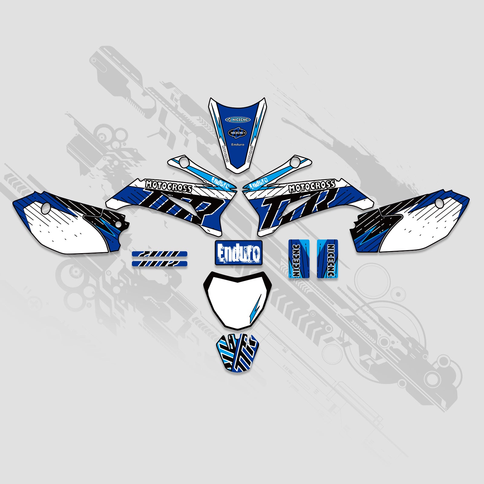 Motorrad Volle Grafiken Aufkleber Set Für YAMAHA TTR110 ALLE JAHRE