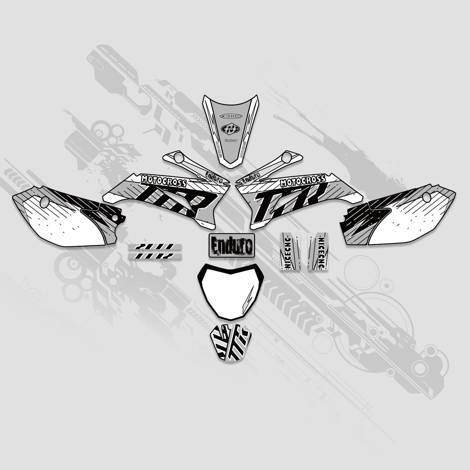 Motorrad Volle Grafiken Aufkleber Set Für YAMAHA TTR110 ALLE JAHRE