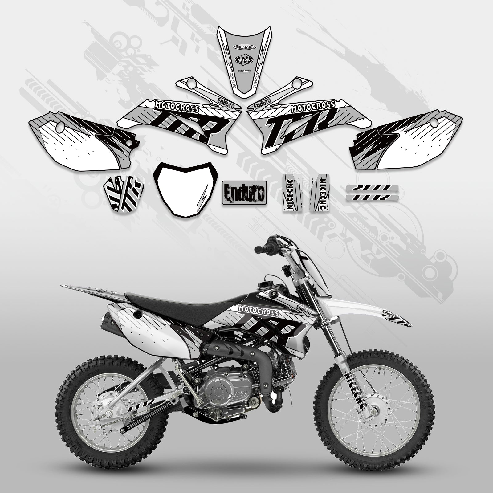 Motorrad Volle Grafiken Aufkleber Set Für YAMAHA TTR110 ALLE JAHRE