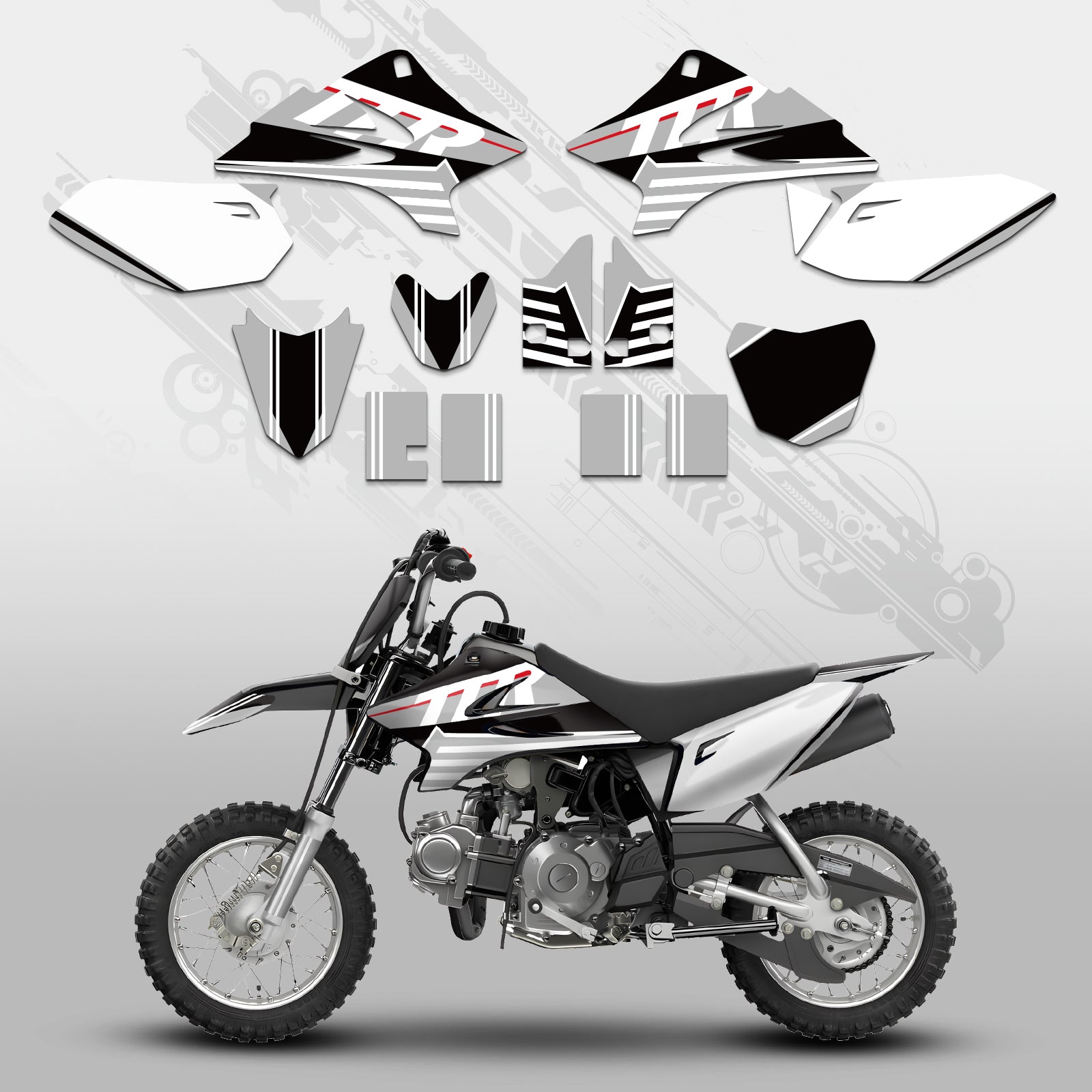 Motorrad Volle Grafiken Decals Aufkleber Kit Für YAMAHA TTR50 2006-2015