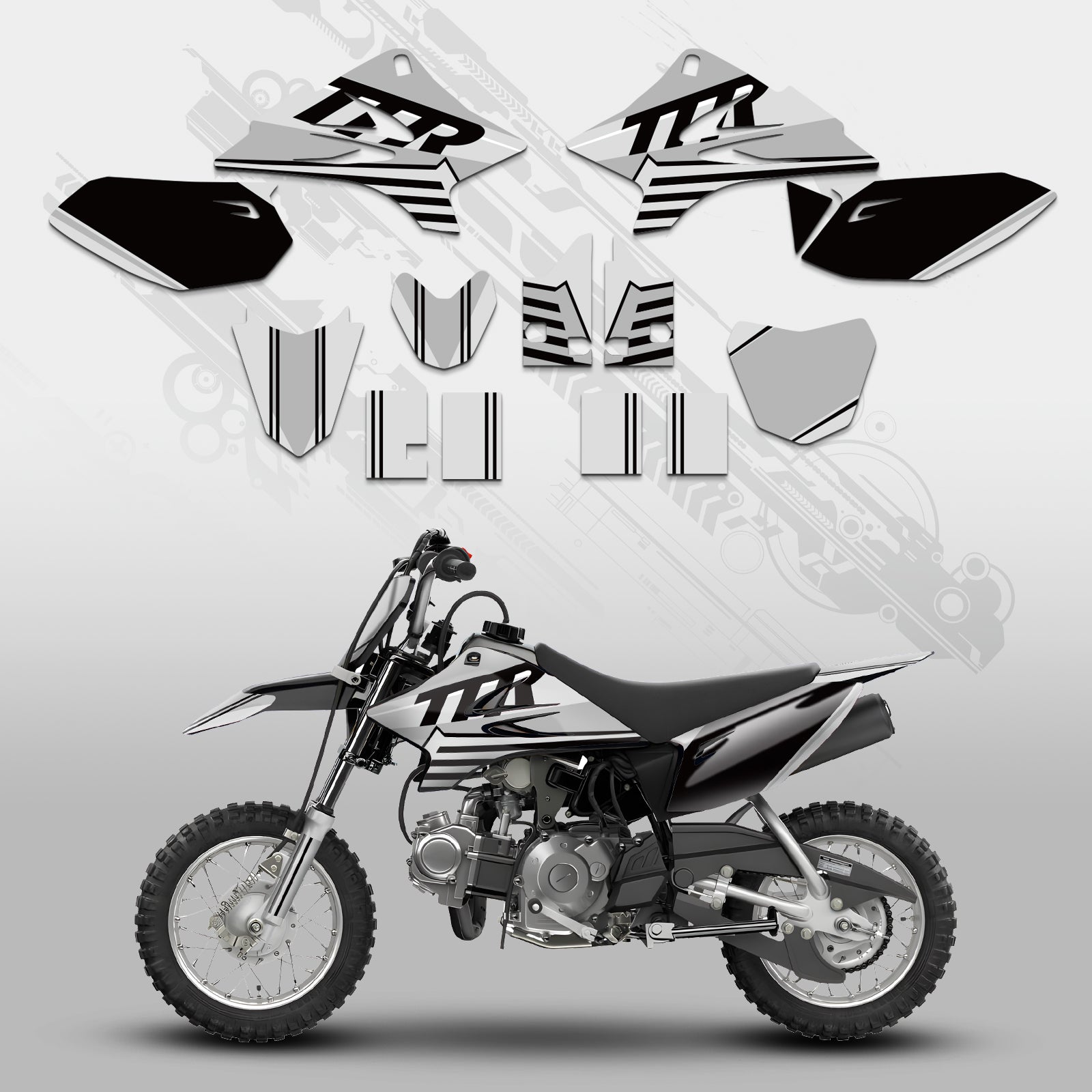 Motorrad Volle Grafiken Decals Aufkleber Kit Für YAMAHA TTR50 2006-2015