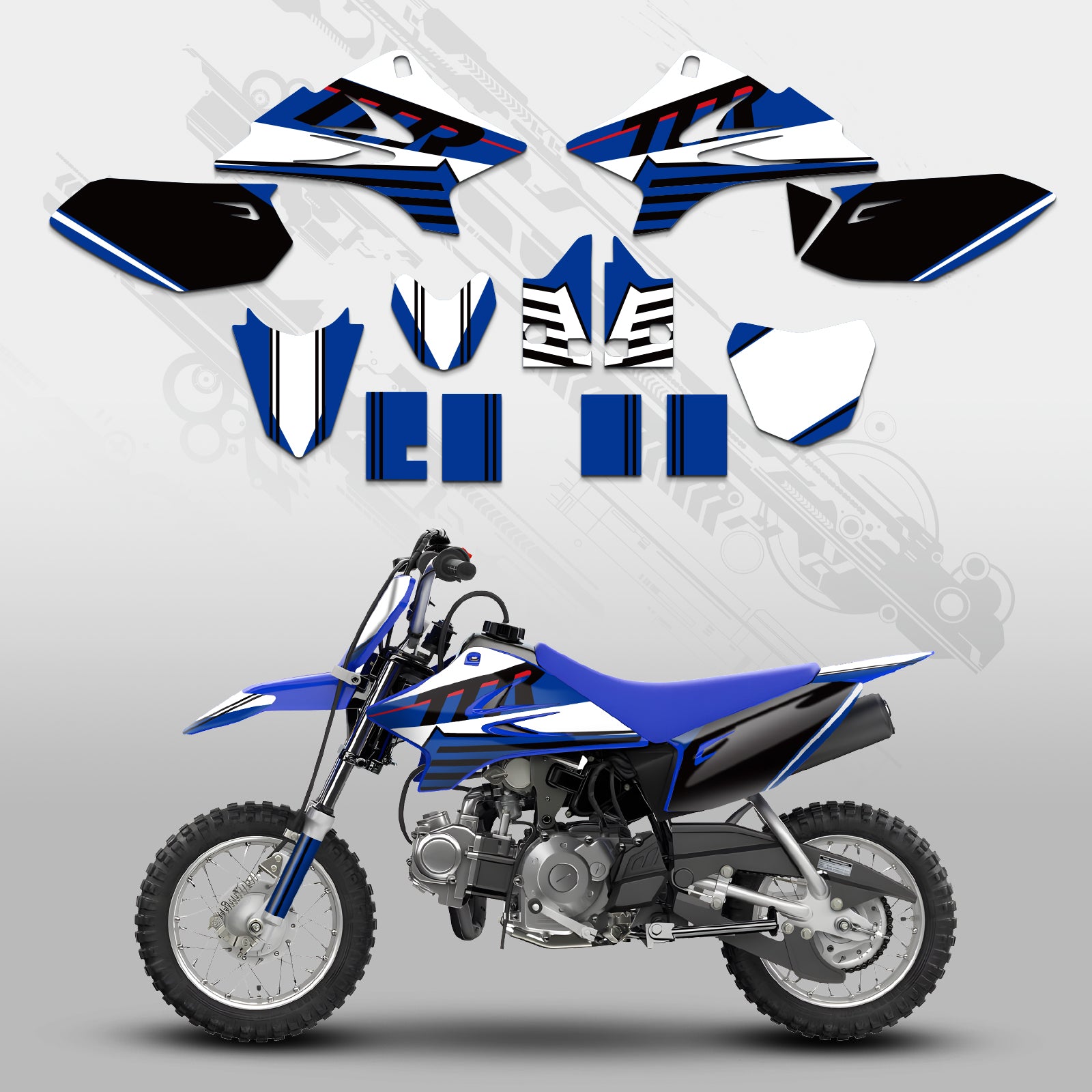 Motorrad Volle Grafiken Decals Aufkleber Kit Für YAMAHA TTR50 2006-2015