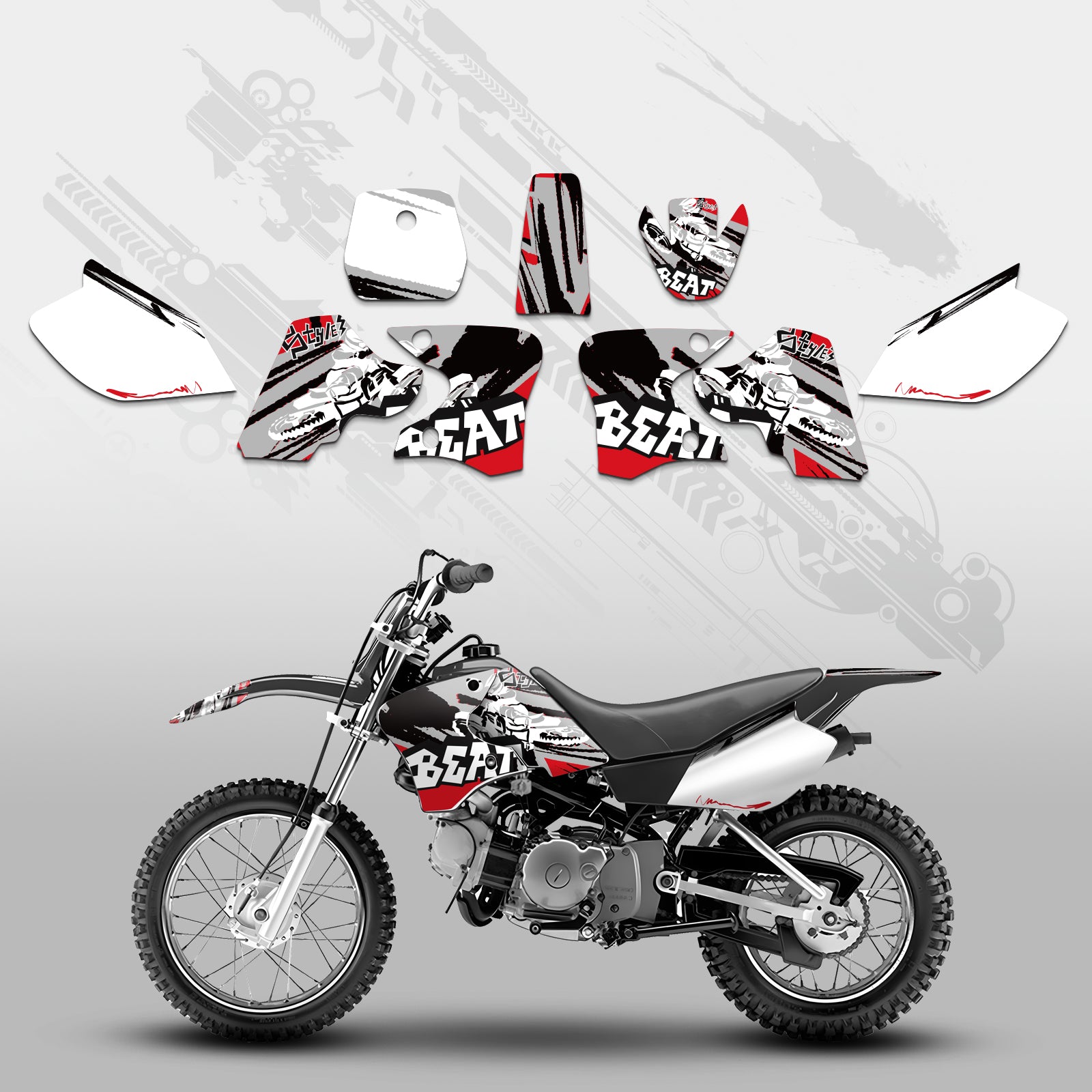 Motorrad Volle Grafiken Decals Kit Für YAMAHA TTR90 2000-2007