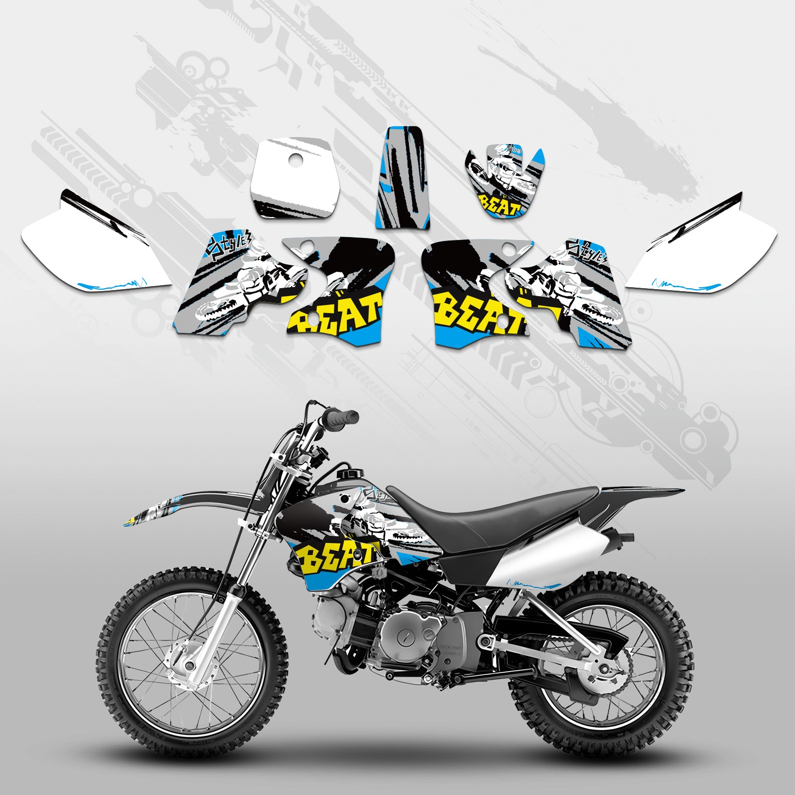 Motorrad Volle Grafiken Decals Kit Für YAMAHA TTR90 2000-2007