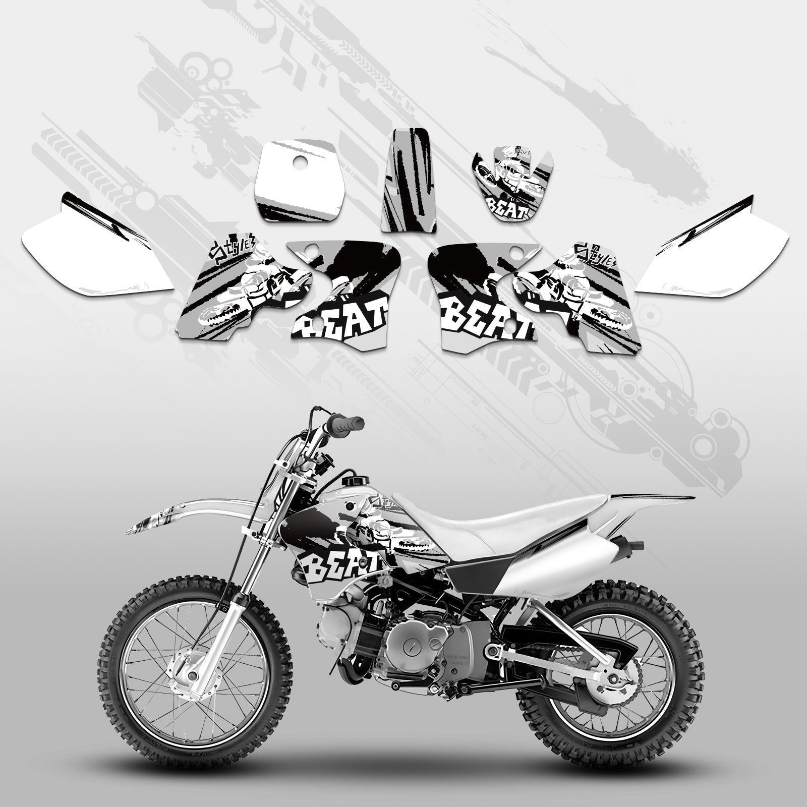 Motorrad Volle Grafiken Decals Kit Für YAMAHA TTR90 2000-2007
